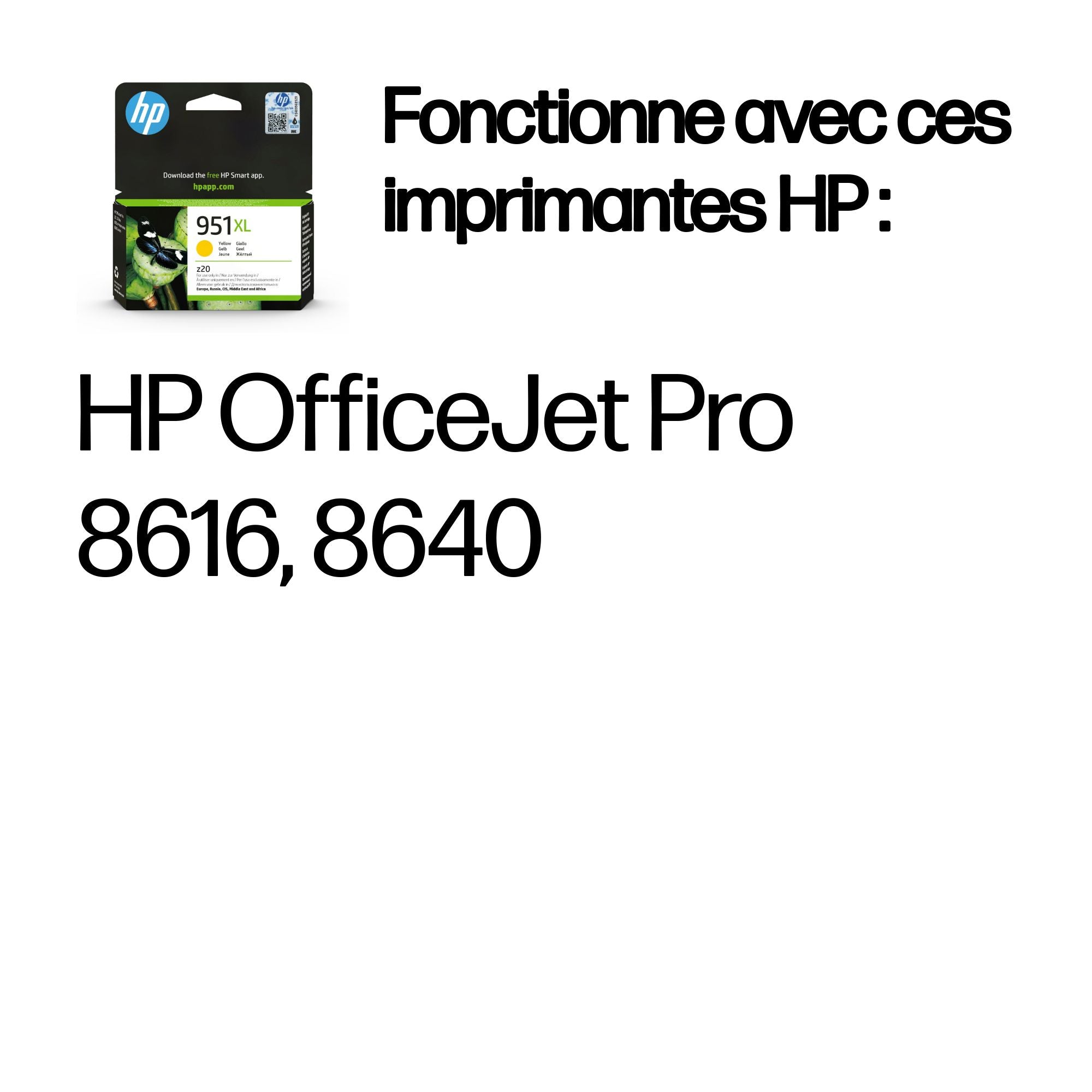 HP 951XL original Ink cartridge CN048AE 301 yellow high capacity 1.500 pages 1-pack Blister multi tag Officejet