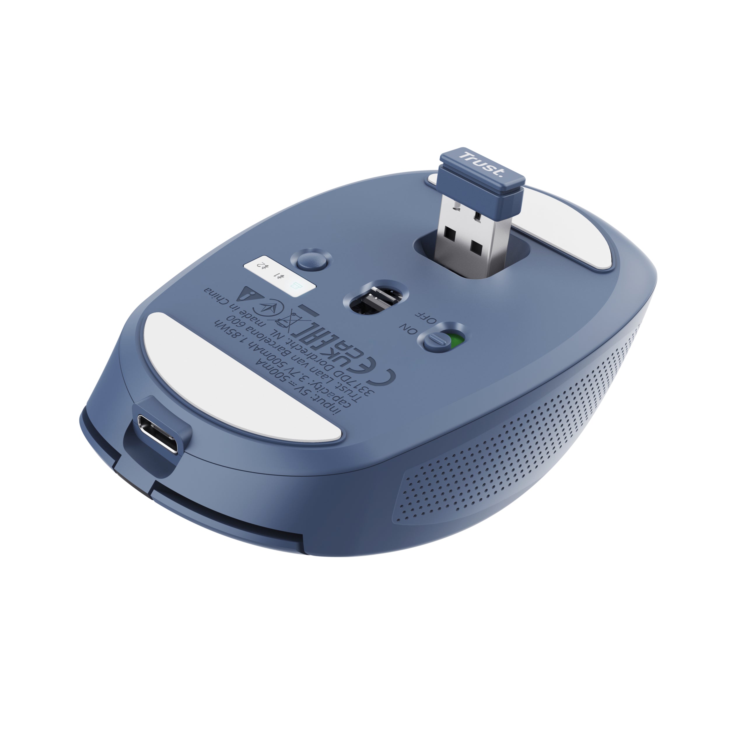 TRUST Souris sans fil OZAA Compact multi-connexion - Bleue