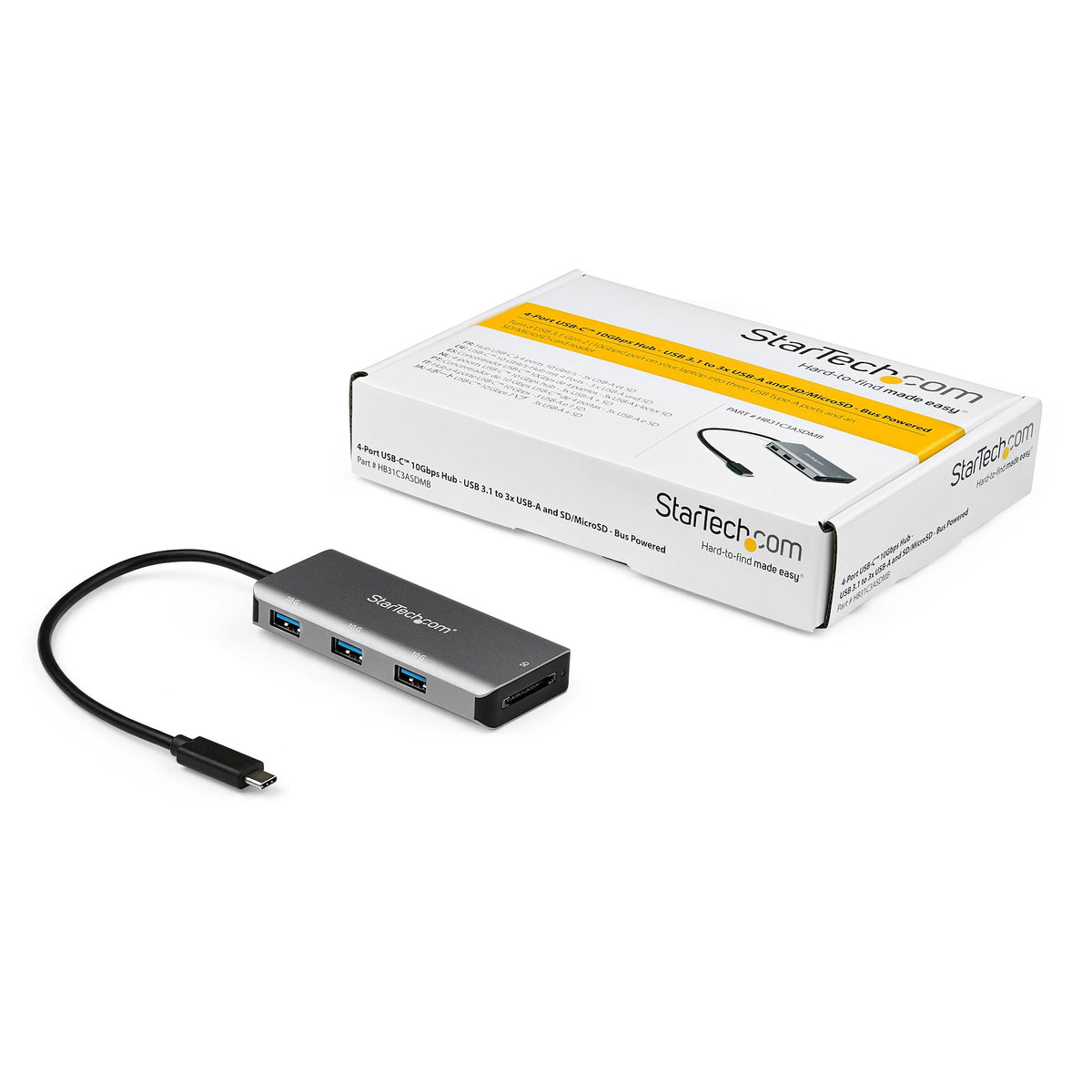 Hub USB-C a 3 porte e lettore schede SD