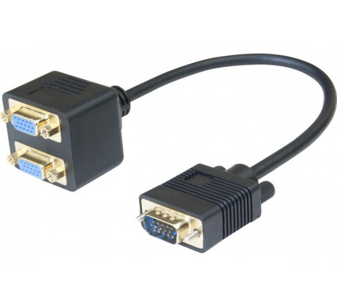 Cable 1 vga /m vers 2 vga /f - 30CM