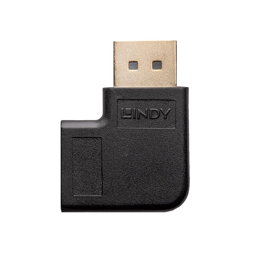 LINDY DisplayPort 1.4 Adapter 90 left Angled M/F