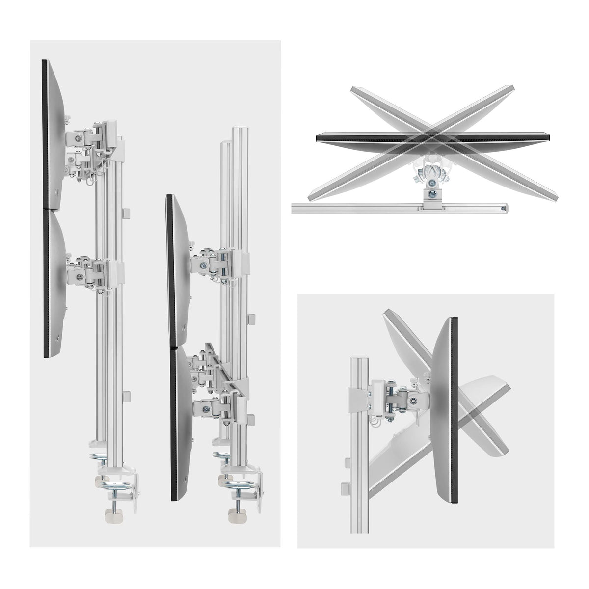 Six-Monitor Desk Mount Max 32"/17.6lb