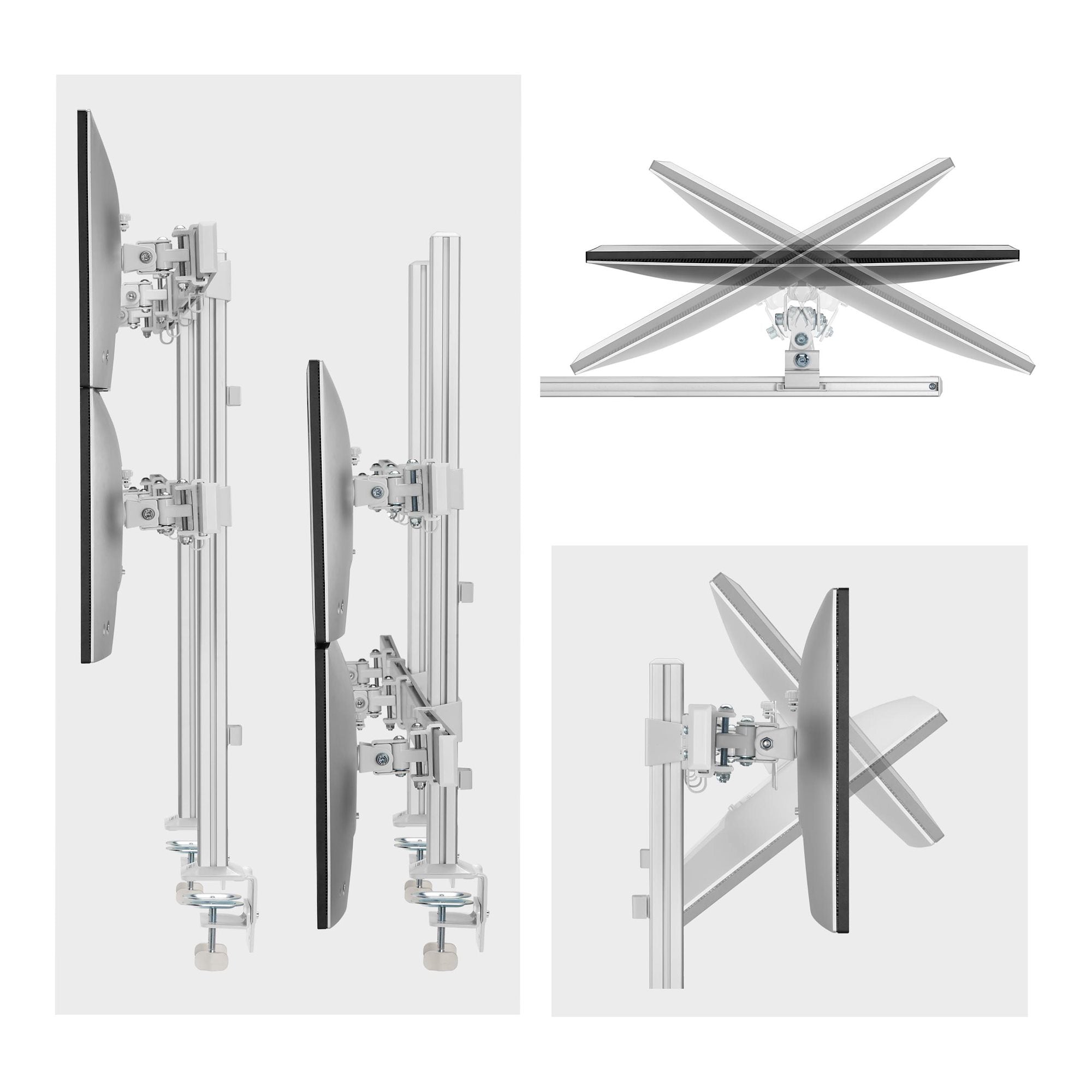 Six-Monitor Desk Mount Max 32"/17.6lb
