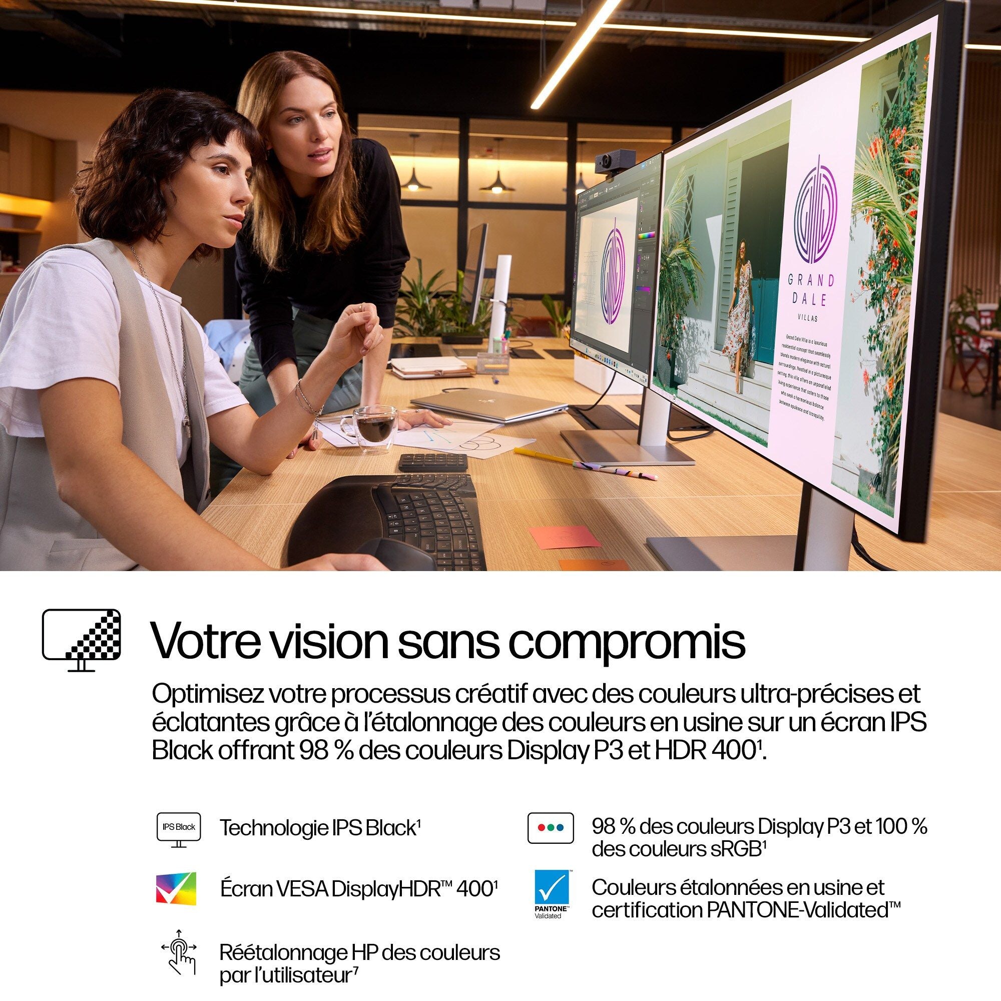 HP Écran  Series 7 Pro - 727pq QHD 27p 2560 x 1440 HDMI DP 3/3/0