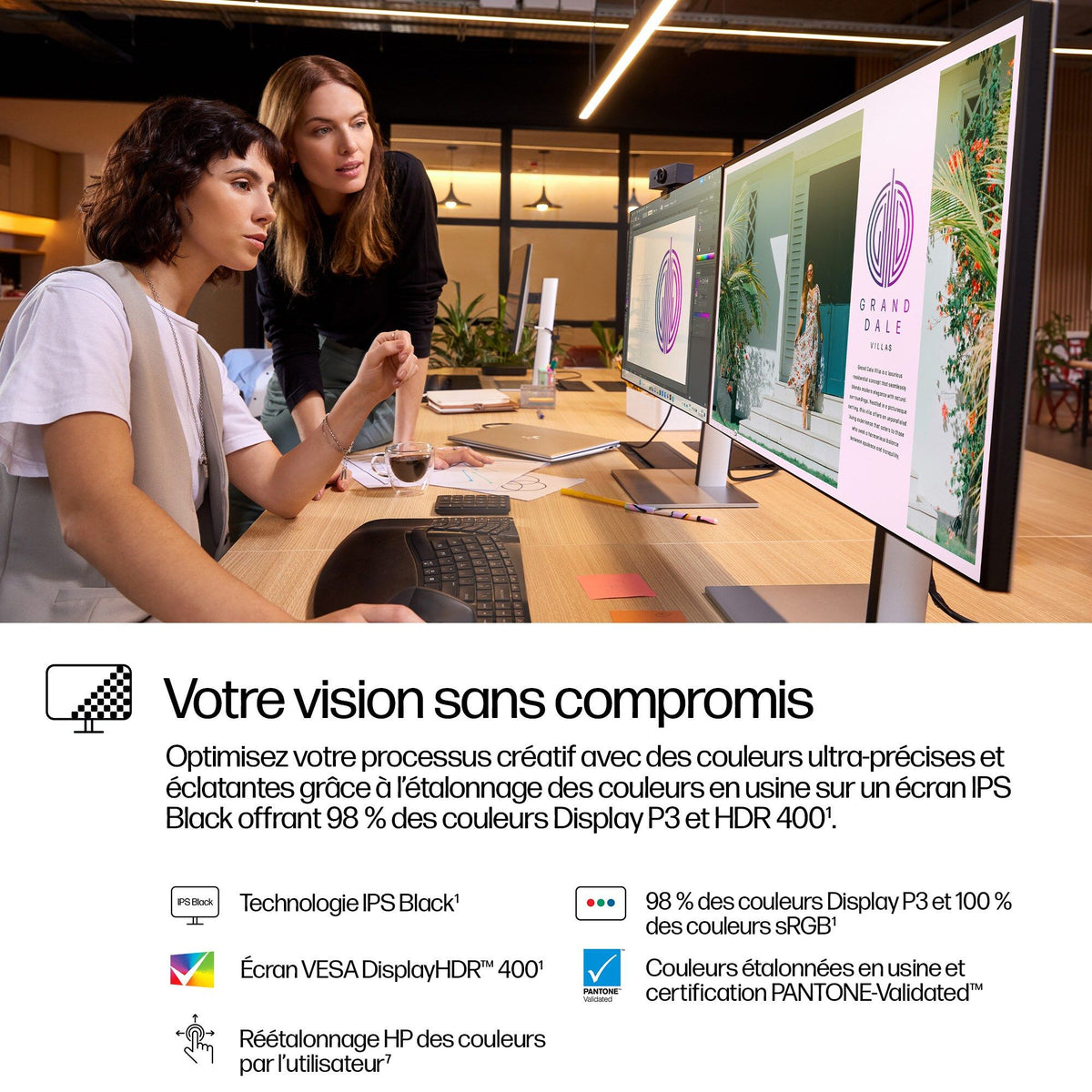 HP Écran  Series 7 Pro - 727pq QHD 27p 2560 x 1440 HDMI DP 3/3/0