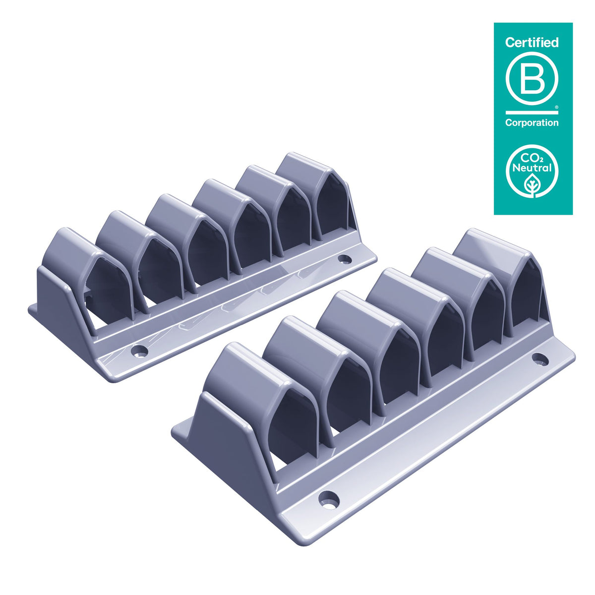 DATAFLEX 34302 GUIDE-CABLES VAGUES ARGENT (lot de 2)