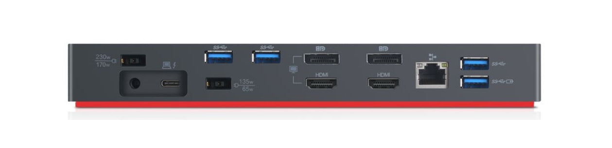 Lenovo ThinkPad Thunderbolt 3 Workstation Gen 2 Avec fil Noir