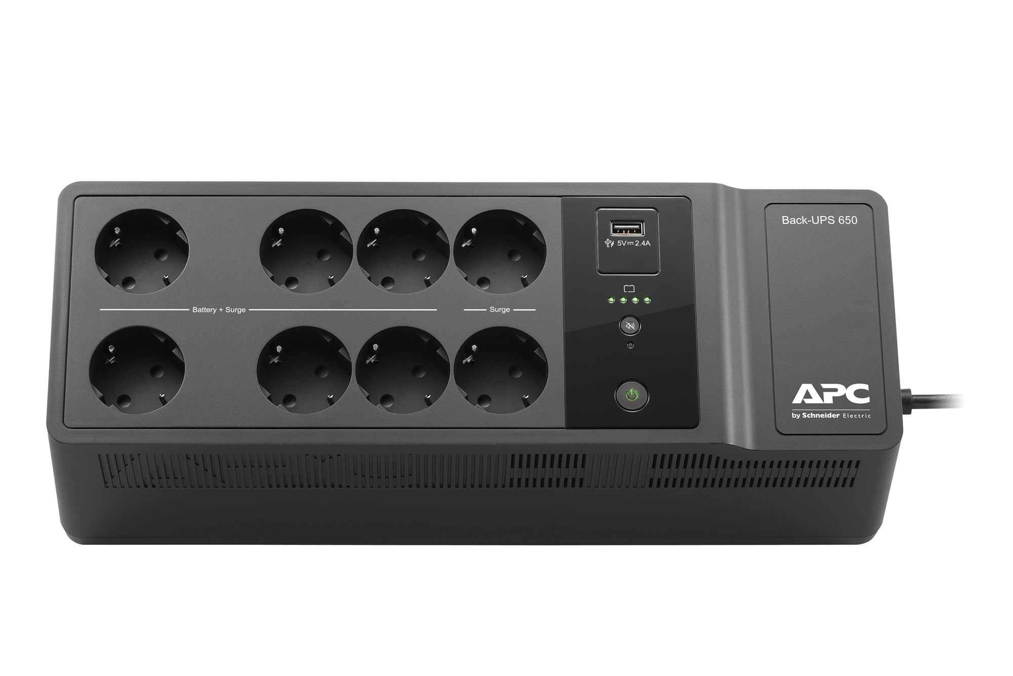 APC Back-UPS BE650G2-GR UPS AC 230V 400Watt 650VA output connectors 8 Black