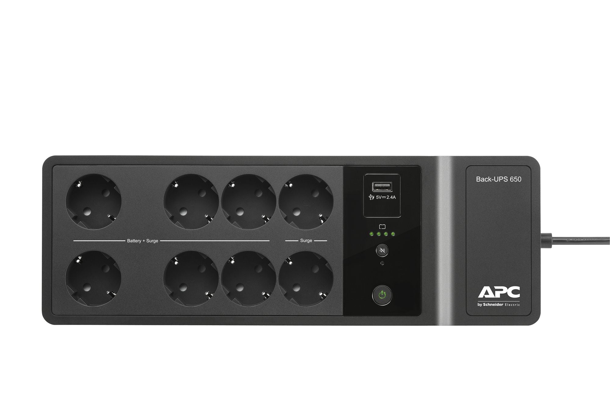 APC Back-UPS BE650G2-GR UPS AC 230V 400Watt 650VA output connectors 8 Black