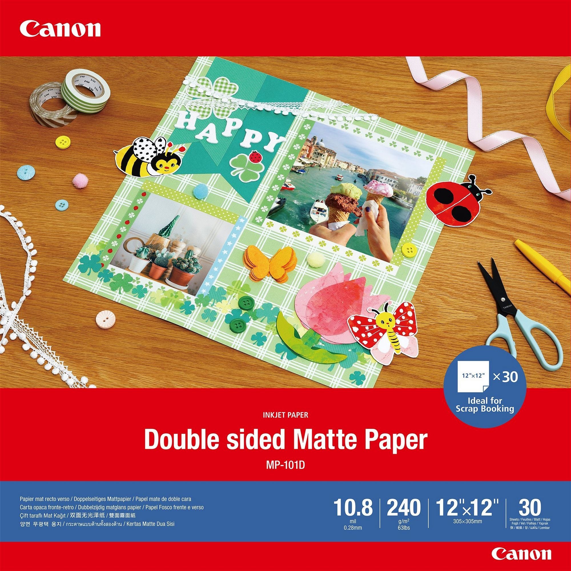 CANON MP-101D 12x12 30 DOUBLE MATTE PHOTO PAPER