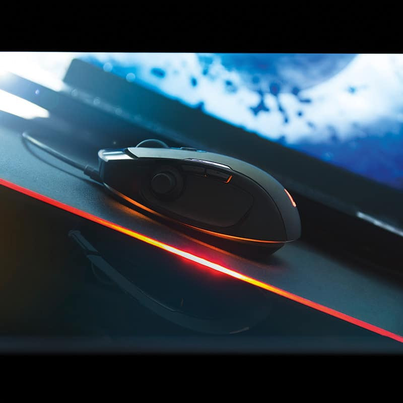 LEXIP 3D High performance Mouse CAD and Gaming uitive 3D movement thumb joystick 6 program. Buttons wired 12000dpi ceramic glider