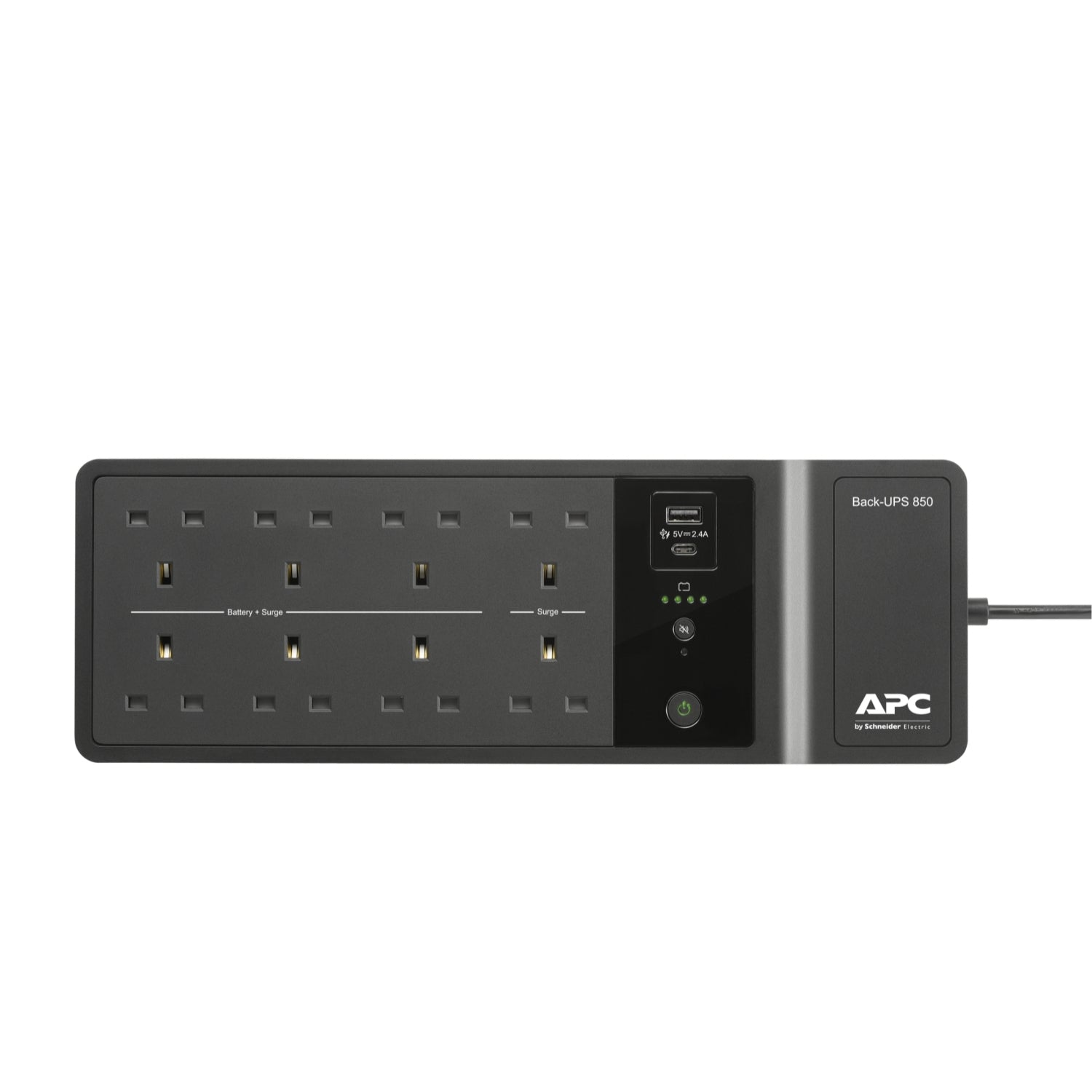 APC Back-UPS BE850G2 UPS AC 230V 520Watt 850VA output connectors 8 United Kingdom Black