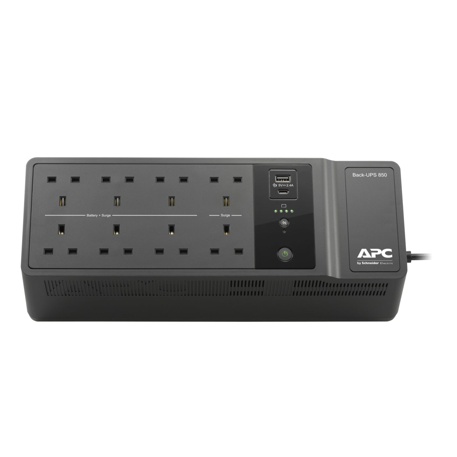 APC Back-UPS BE850G2 UPS AC 230V 520Watt 850VA output connectors 8 United Kingdom Black