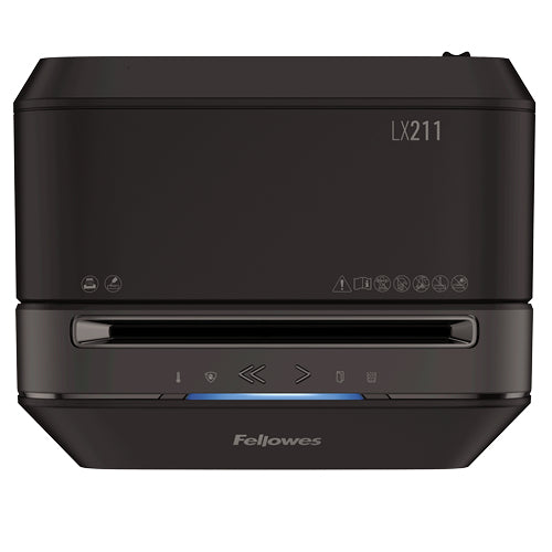 FELLOWES DESTRUCTEUR MICROSHRED LX211 NOIR COUPE MICROPARTICULES 230V EU/UK