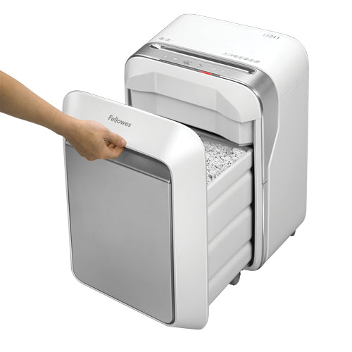 FELLOWES DESTRUCTEUR MICROSHRED LX211 BLANC COUPE MIRCROPARTICULES 230V EU/UK