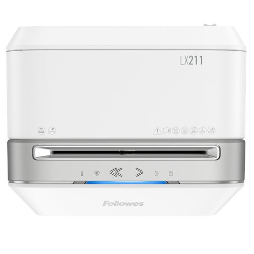 FELLOWES DESTRUCTEUR MICROSHRED LX211 BLANC COUPE MIRCROPARTICULES 230V EU/UK