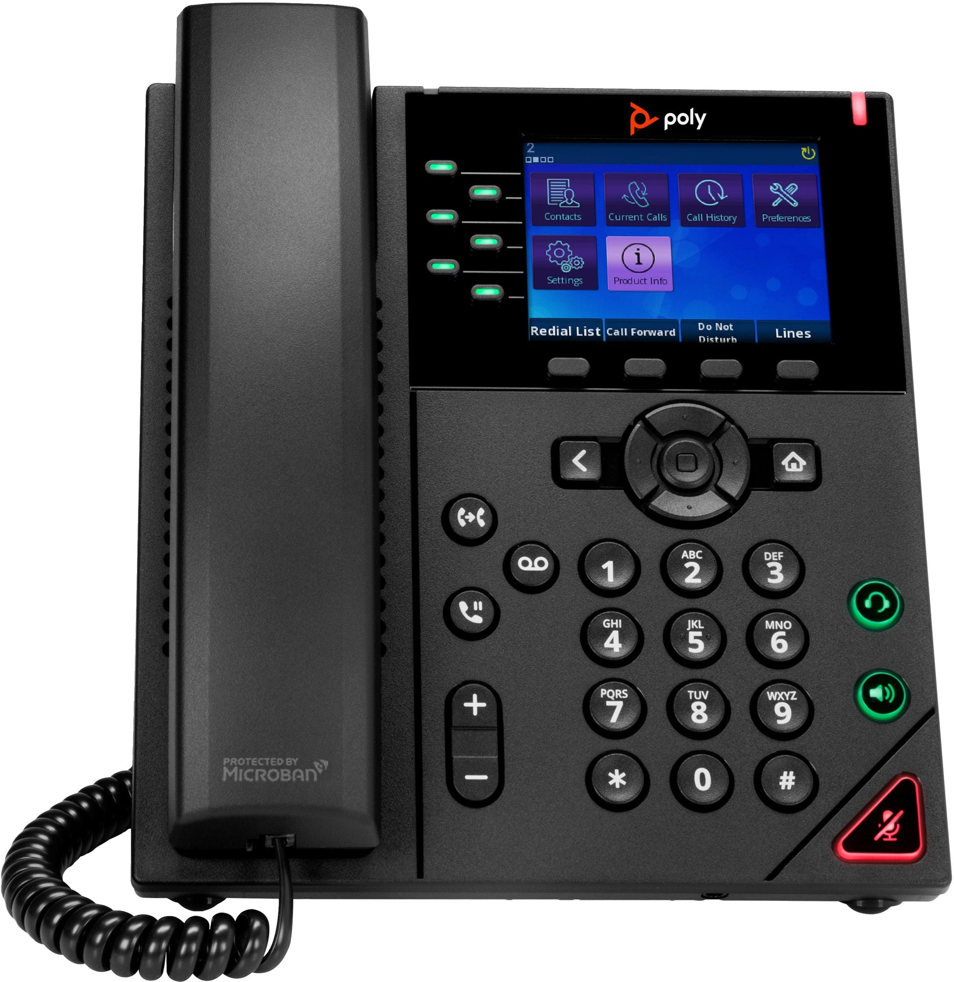 POLY VVX 350 OBi téléphone de bureau IP PoE - 6 lignes SIP