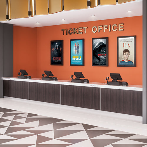 Chief IMPACT ON-WALL KIOSK - 75in PORTRAIT, WHITE