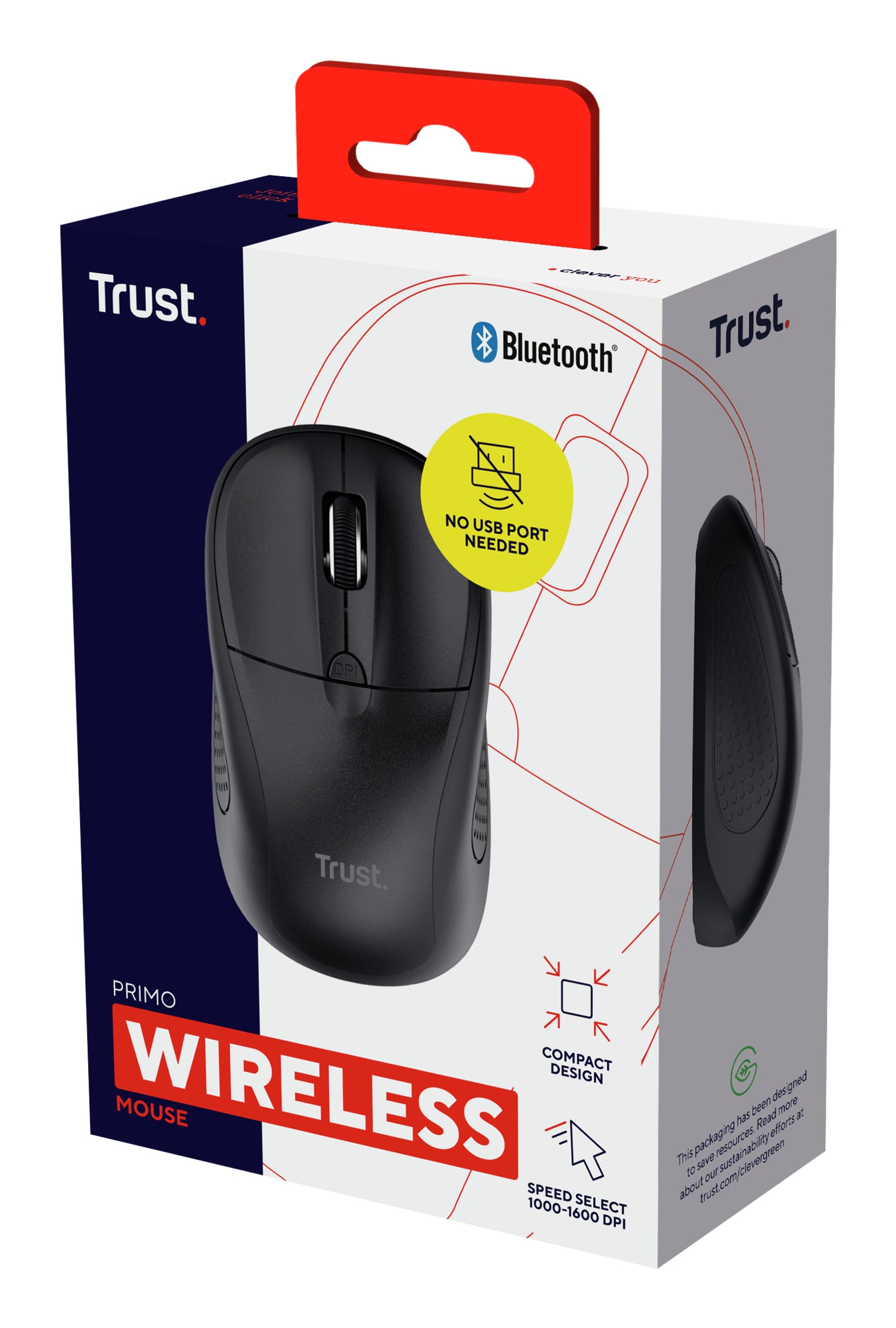 TRUST Souris sans fil compacte PRIMO Bluetooth - noire