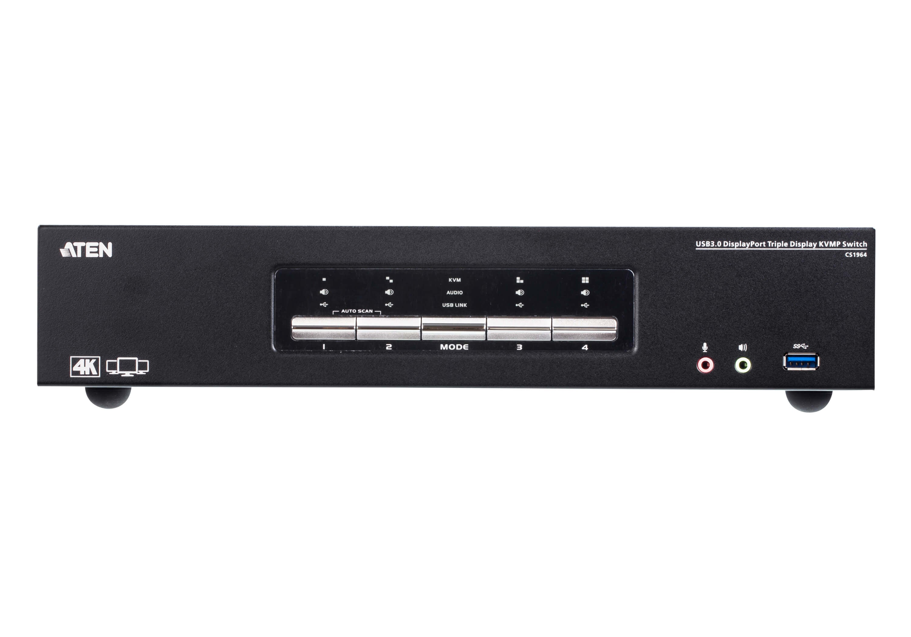 ATEN CS1964-AT-G commutateur écran, clavier et souris Noir