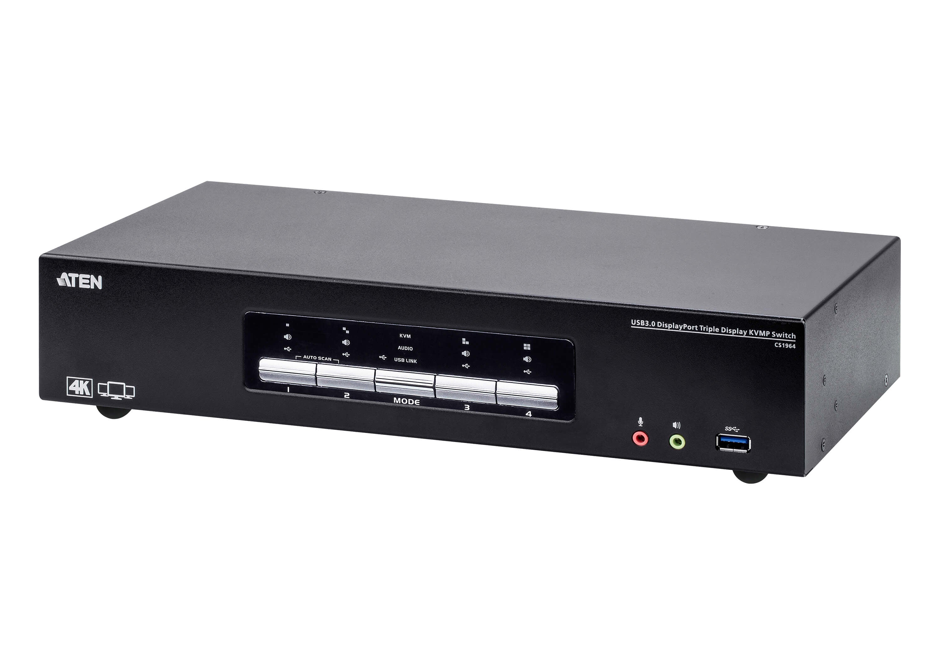 ATEN CS1964-AT-G commutateur écran, clavier et souris Noir