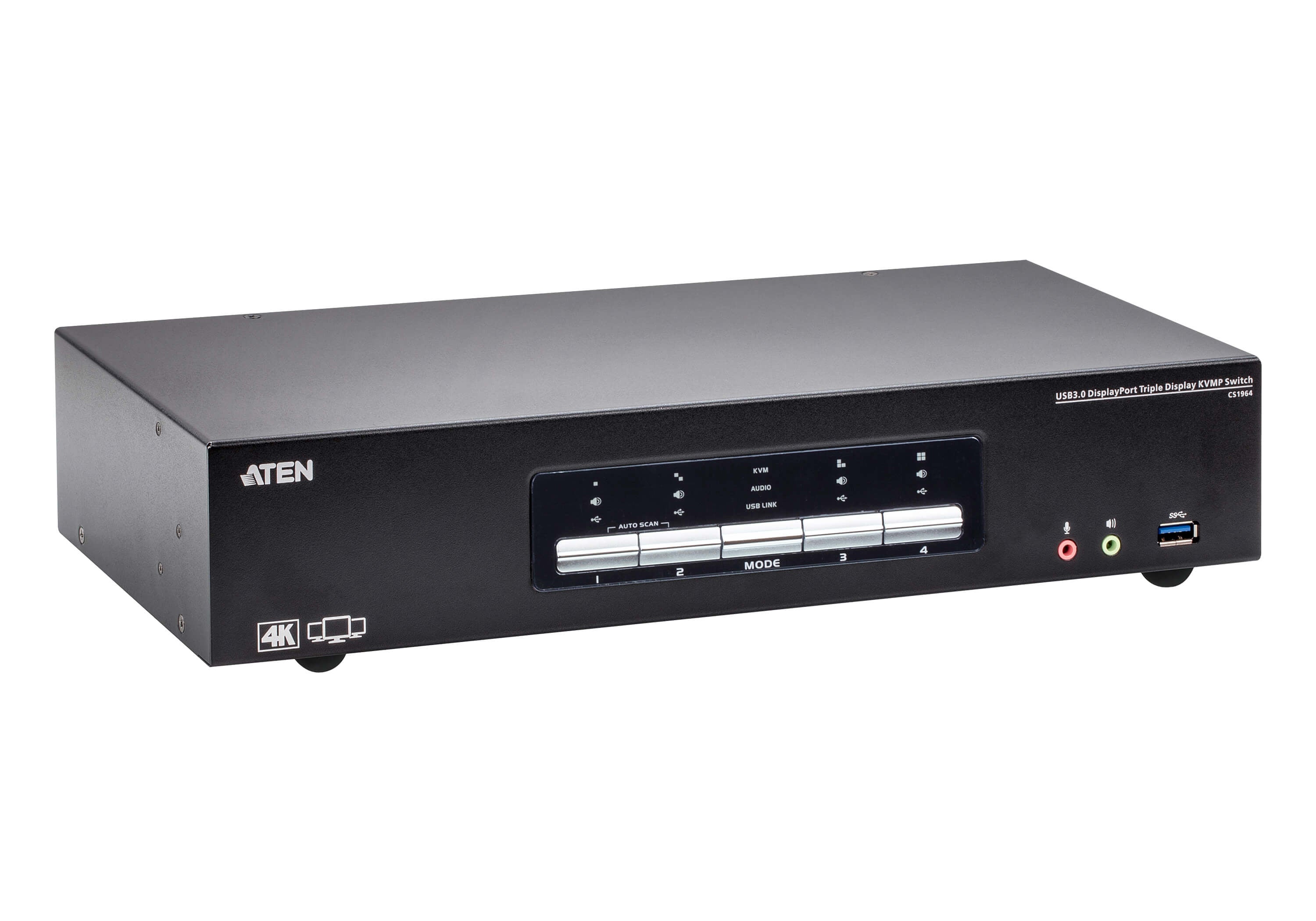 ATEN CS1964-AT-G commutateur écran, clavier et souris Noir