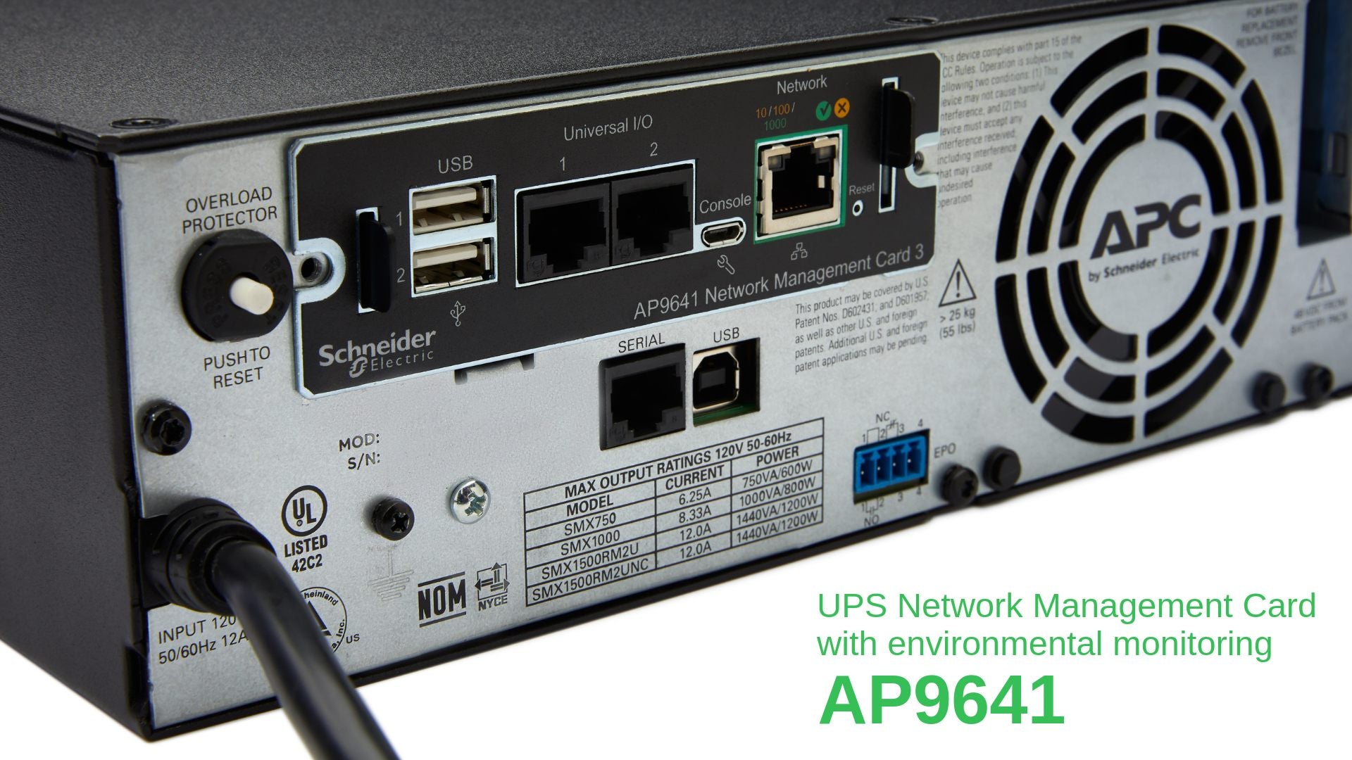 APC Network Management Card 3 with PowerChute Network Shutdown & Environmental Monitoring Remote management adapter 1GbE