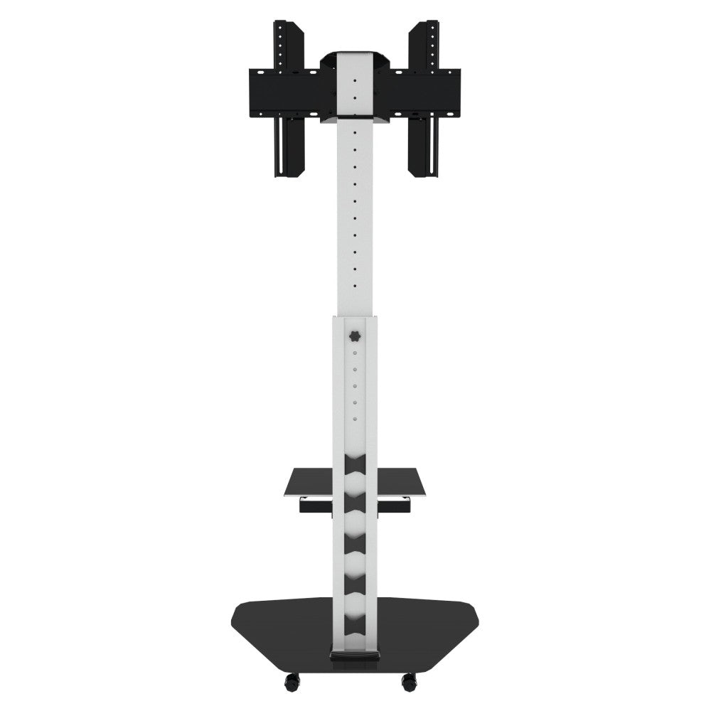 "Techly ICA-TR3WH Support TV mobile 37-70"" jusqu'a 40kg réglable 2 étageres"