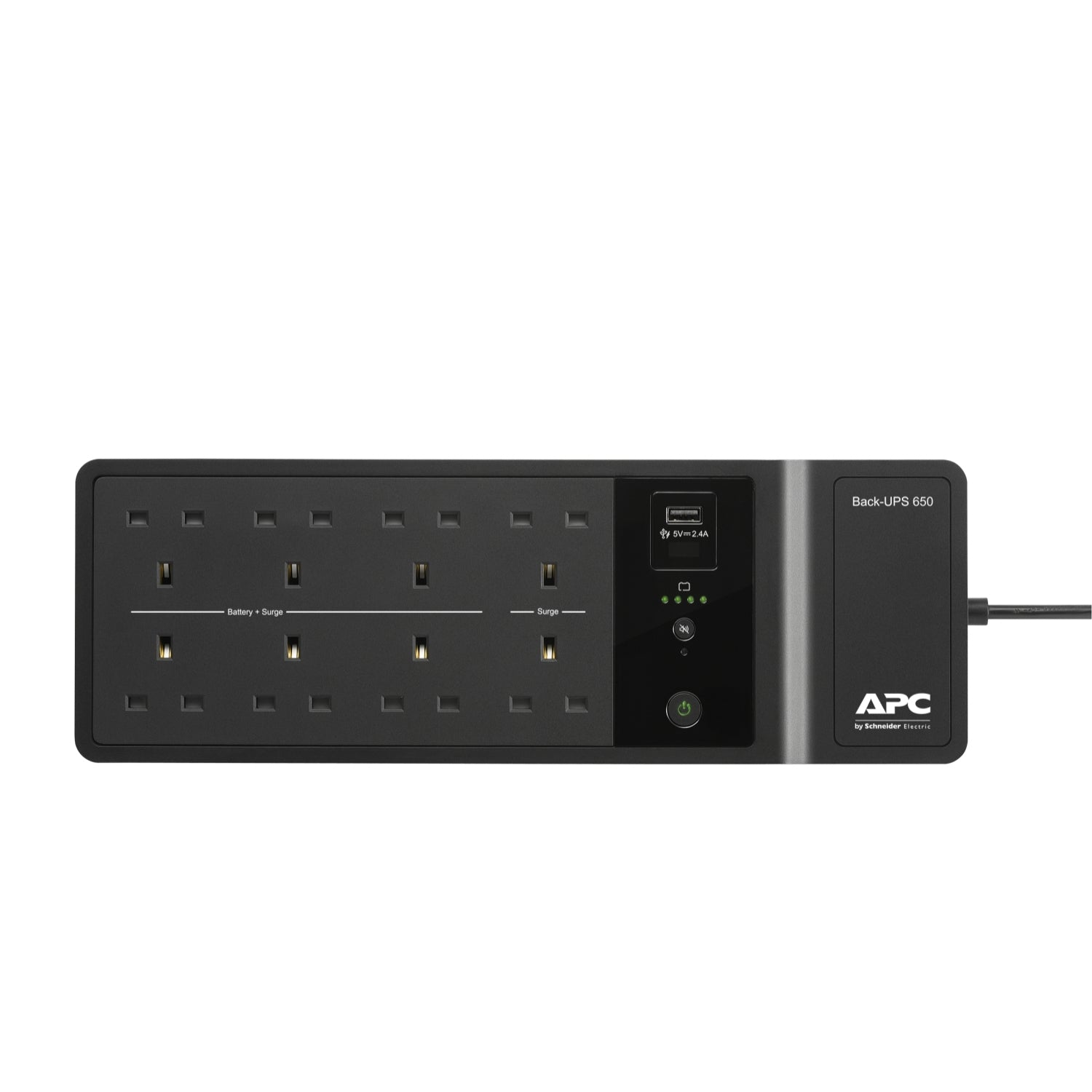 APC Back-UPS BE650G2-UK UPS AC 230V 400Watt 650VA output connectors 8 United Kingdom Black