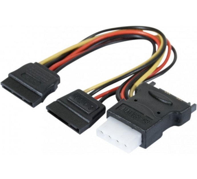 Doubleur d alimentation SATA vers 2 SATA et 1 Molex - 30 cm