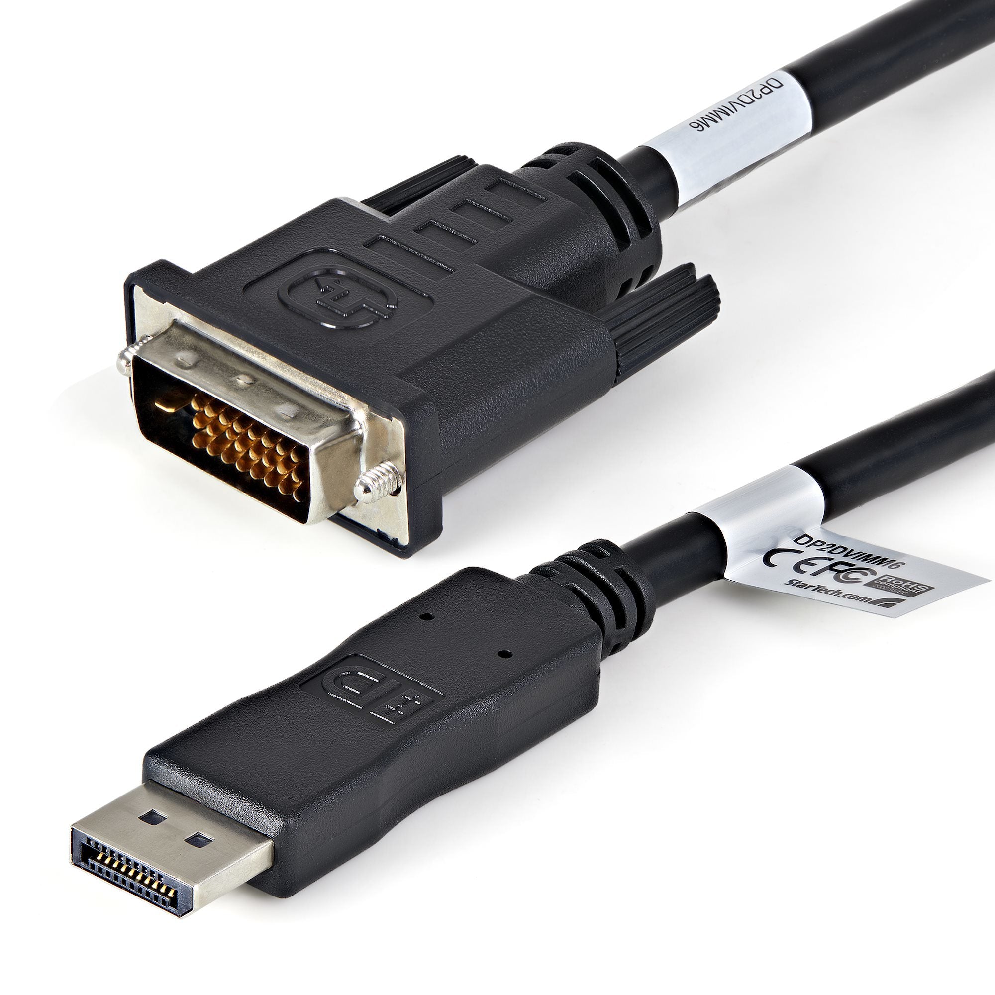 10-Pk 6ft DisplayPort to DVI Cable 1080p