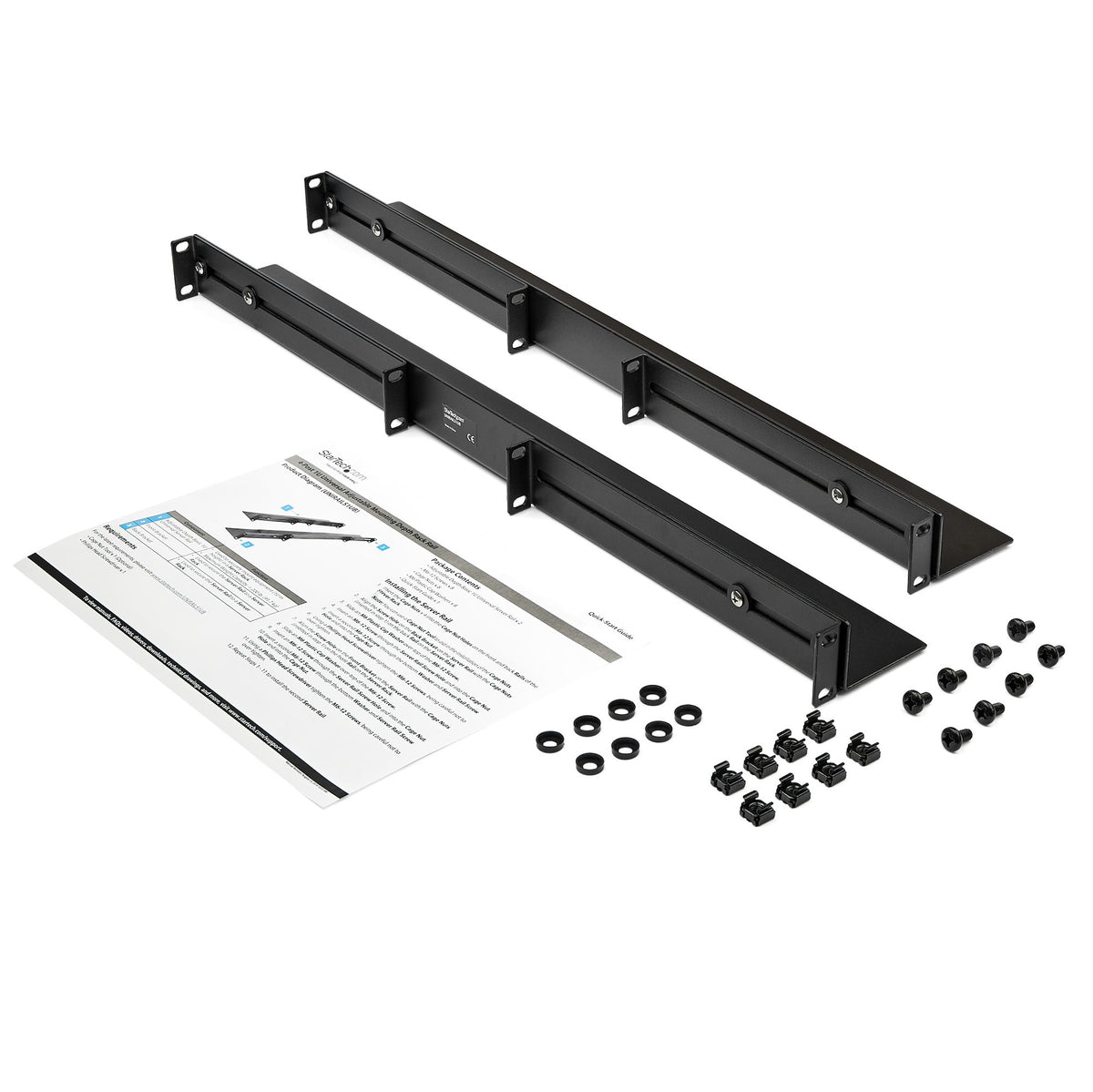 Rack Rails - 1U - 4 post - 200 Lbs Max