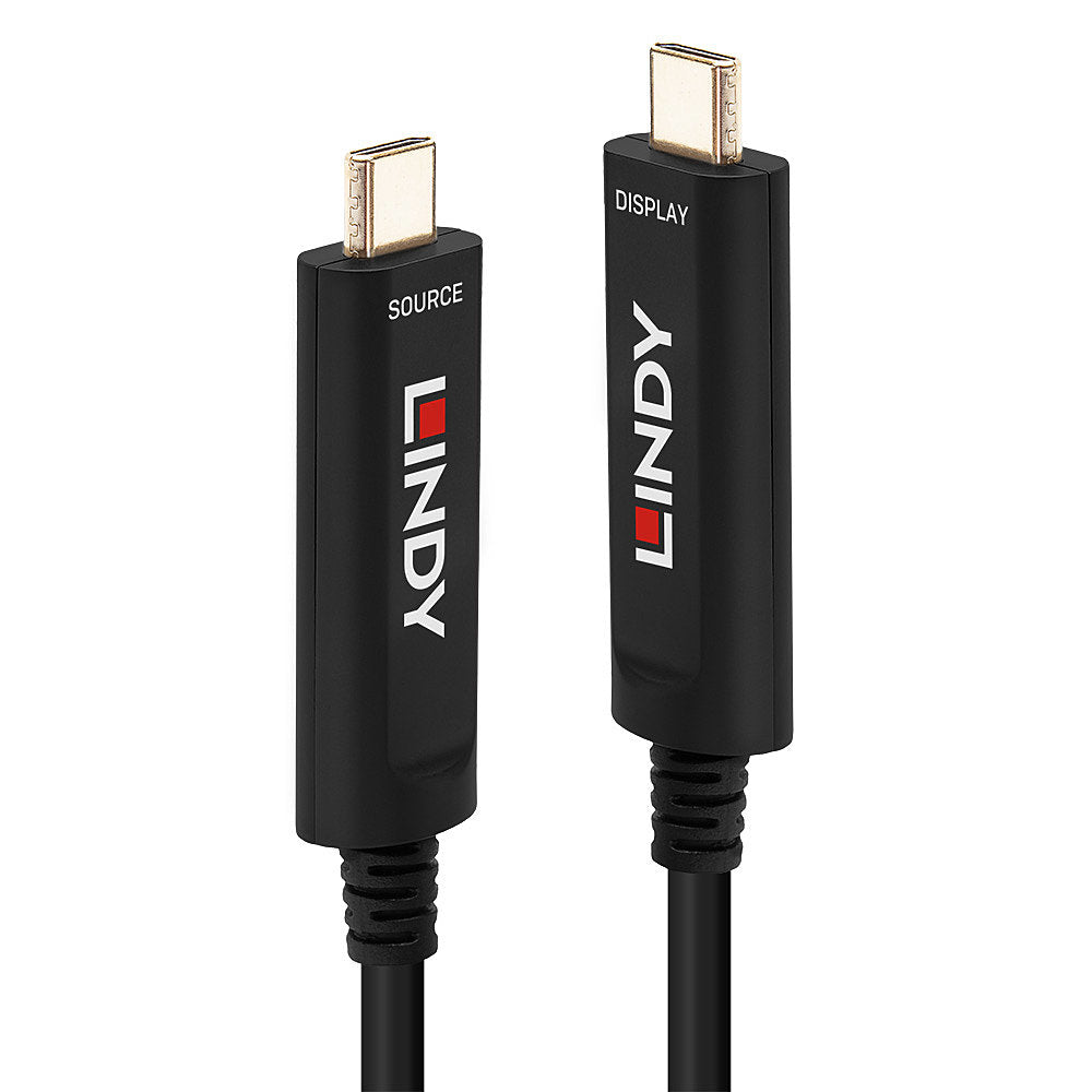 Lindy Hybrid Fibre Optic Cable USB C A/V 5m