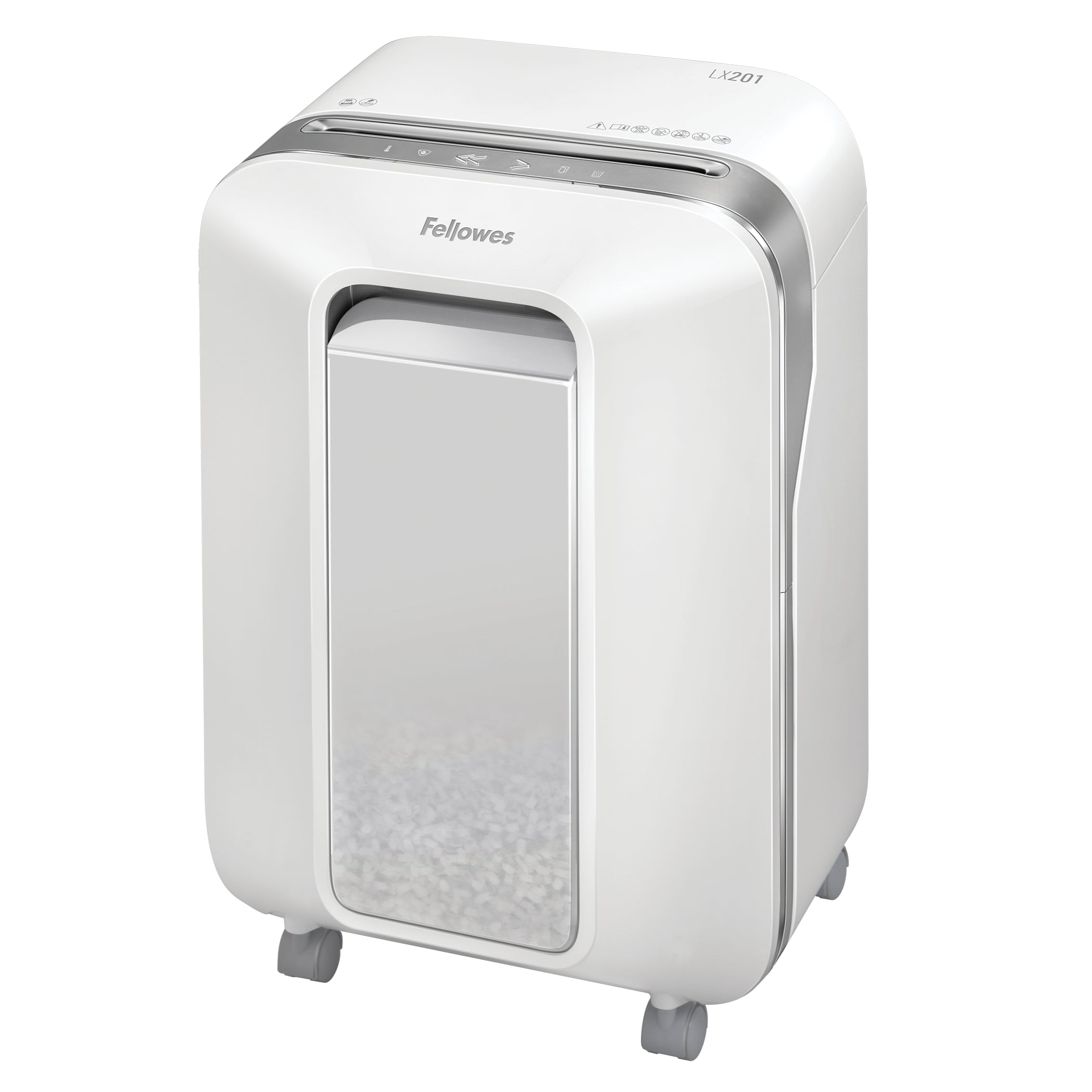 FELLOWES DESTRUCTEUR MICROSHRED LX201 BLANC COUPE MICROPARTICULES 230V EU