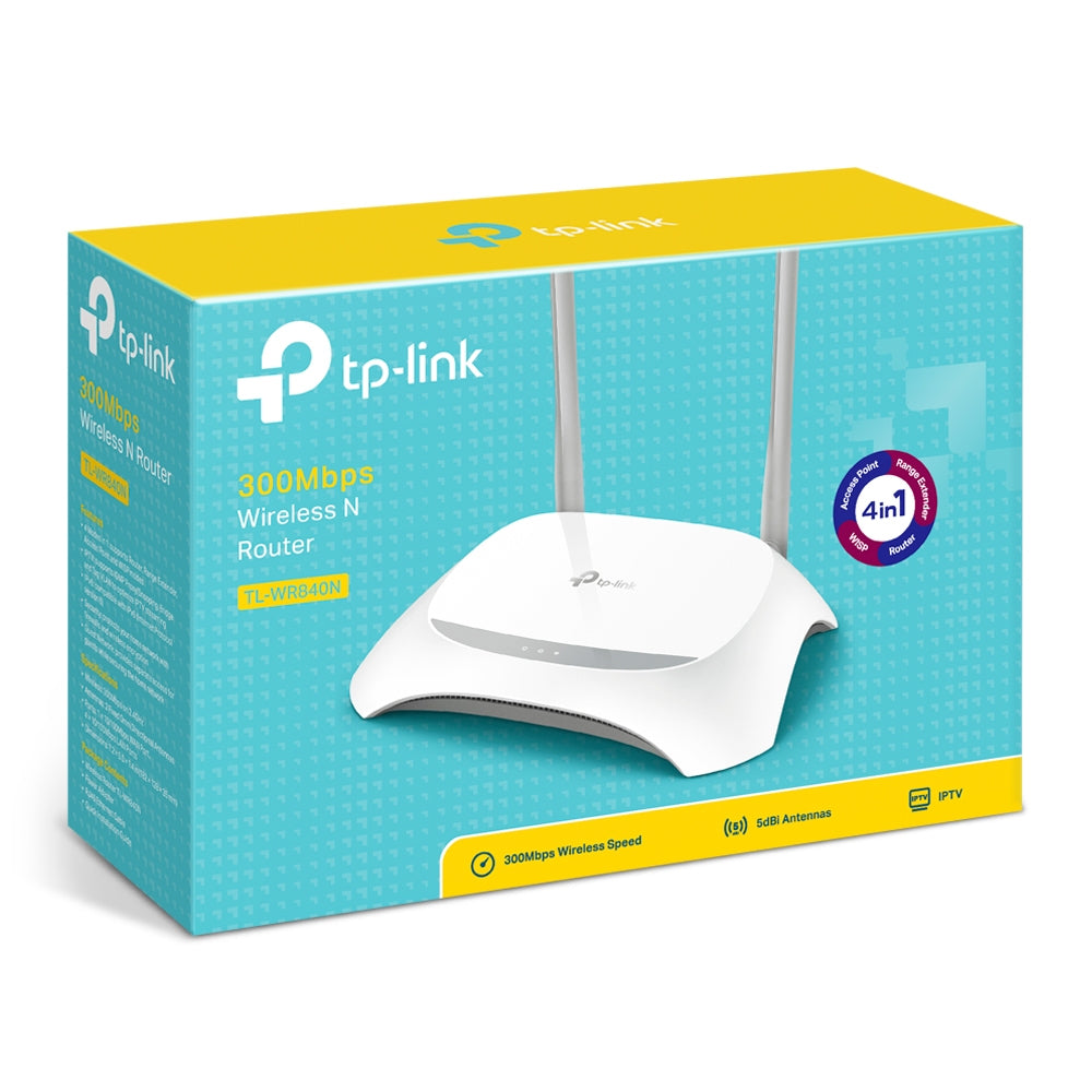 TP-Link TL-WR840N routeur sans fil Fast Ethernet Monobande (2,4 GHz) Gris, Blanc