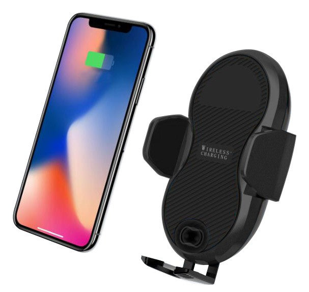 Techly I-SMART-WRL3 Support de téléphone de voiture automatique avec Qi 10W