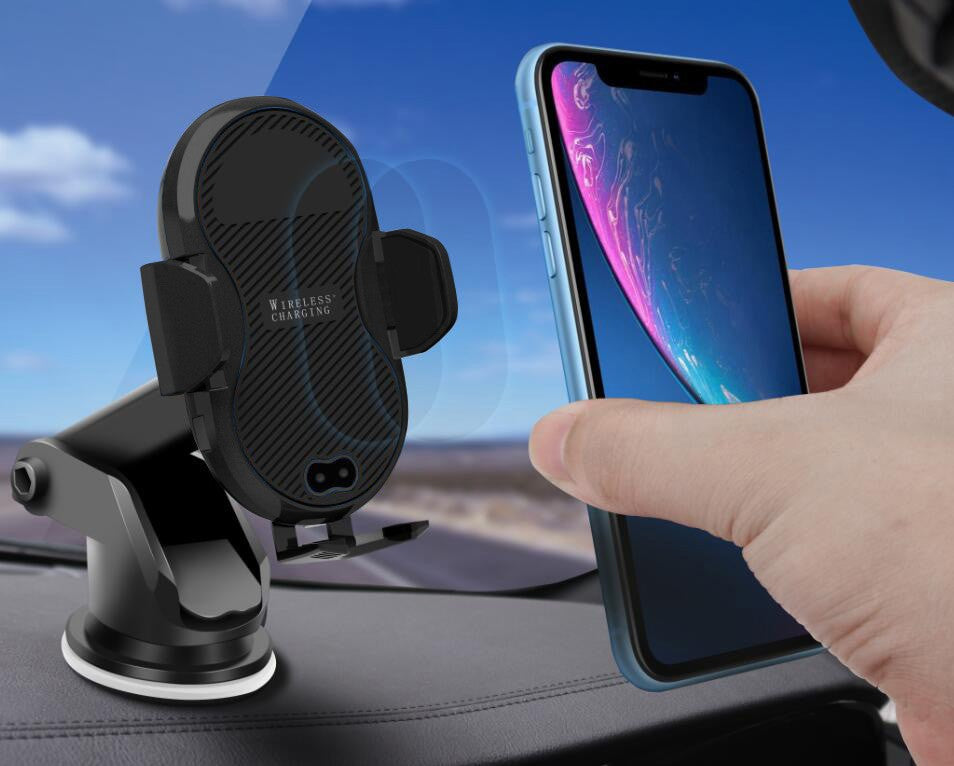 Techly I-SMART-WRL3 Support de téléphone de voiture automatique avec Qi 10W