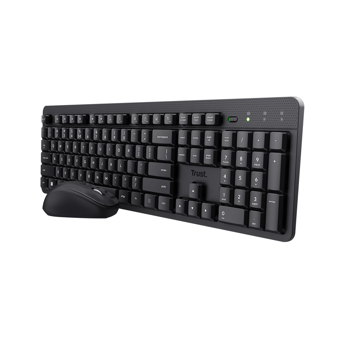 TRUST Pack clavier & souris sans fil ODY II silencieux - noir (FR)