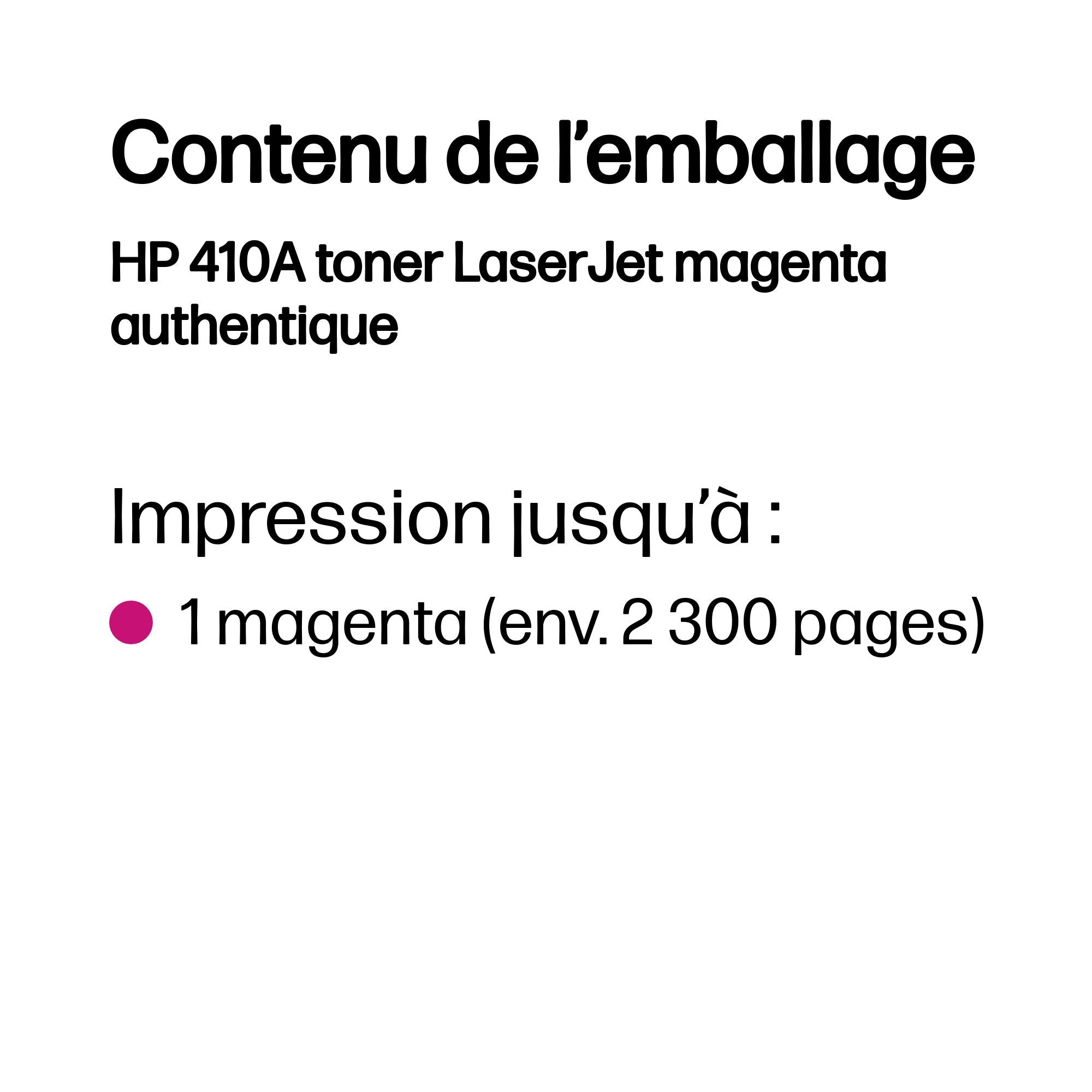 HP 410A original Magenta LaserJet Toner cartridge CF413A