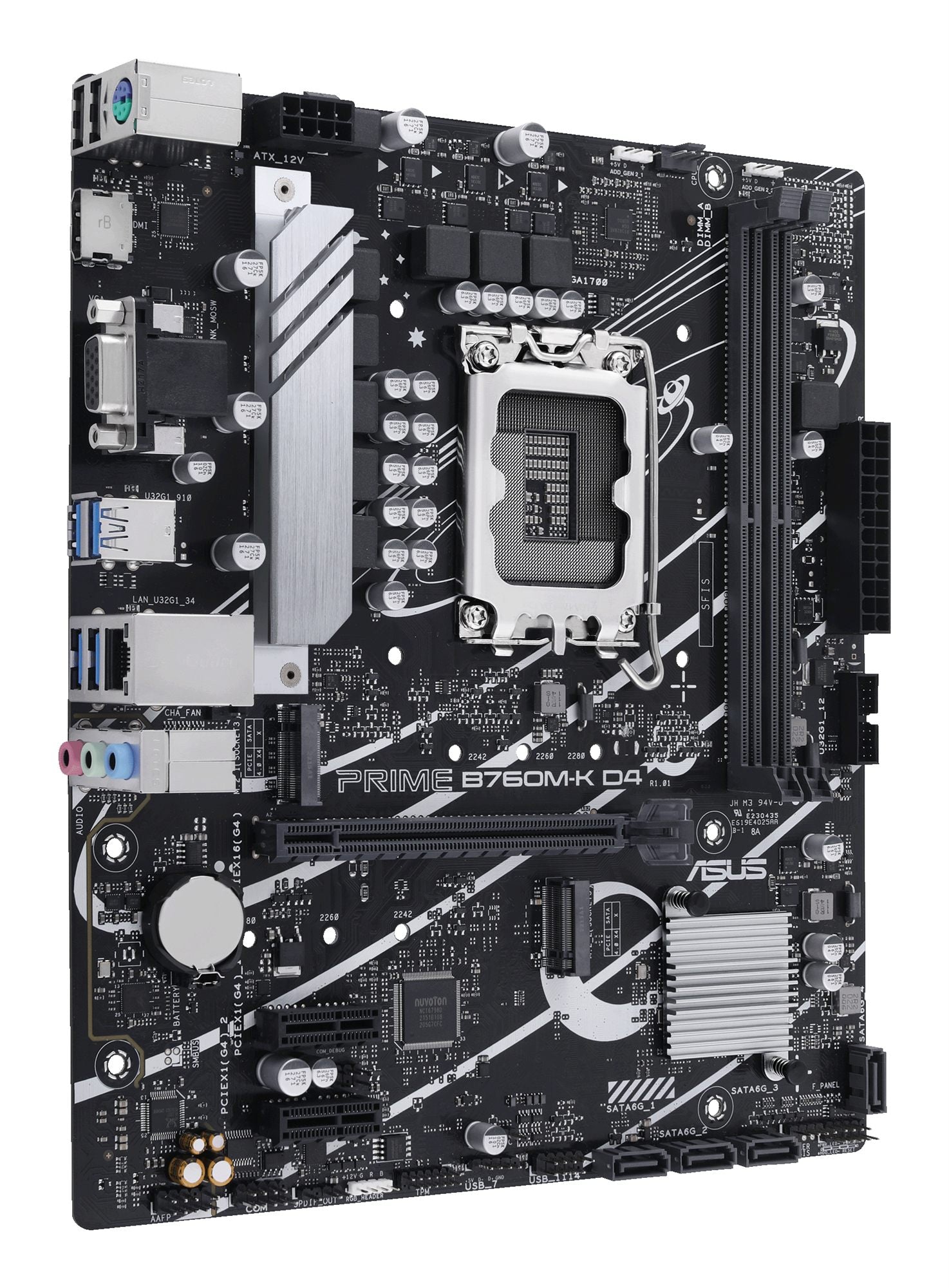 ASUS PRIME B760M-K D4 LGA1700 microATX MB 2xDDR4 4xSATA 2xM.2 1xD-Sub 1xHDMI 2.0