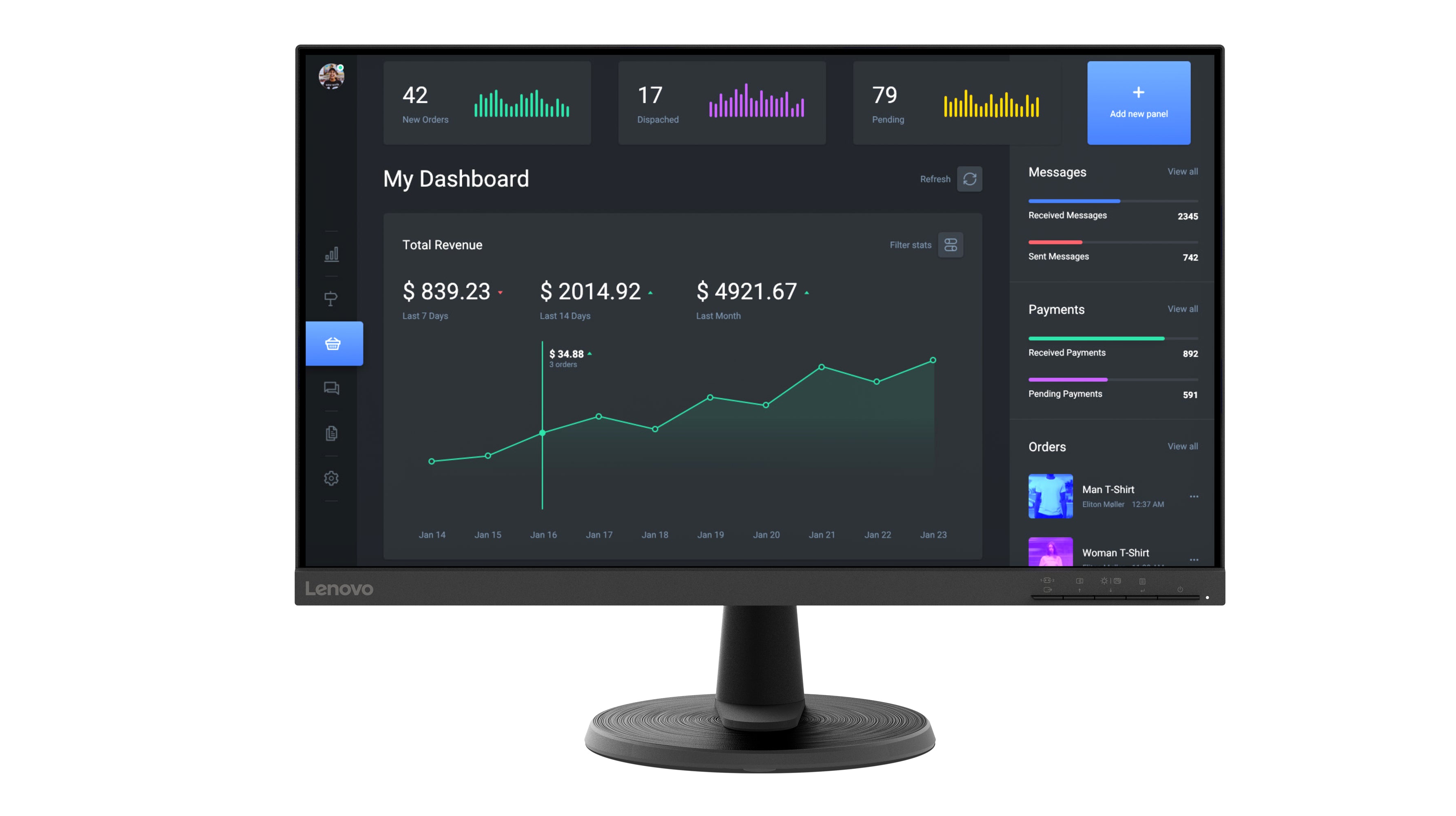 LENOVO ThinkVision C24-40 23.8p Monitor HDMI VGA