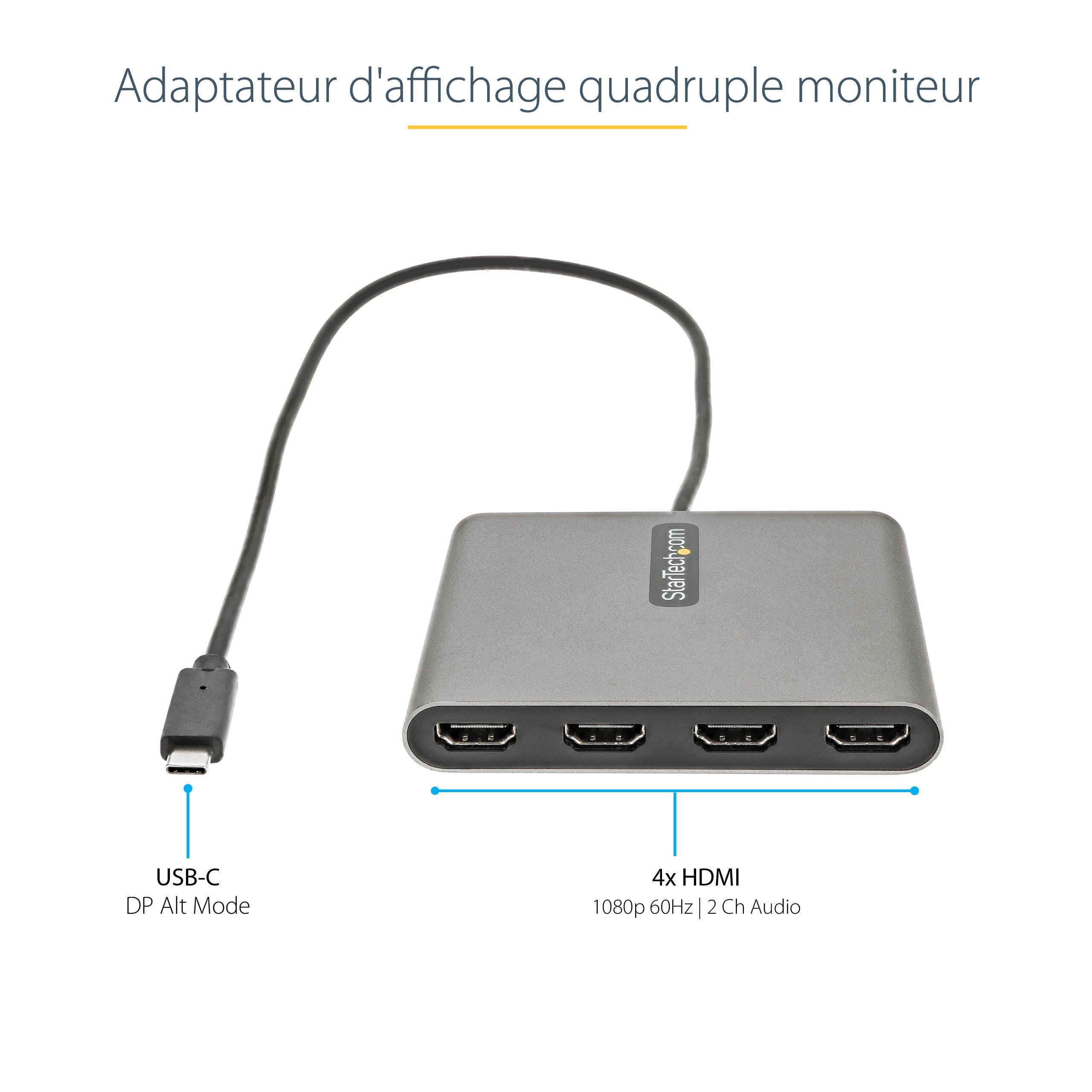 Adattatore USB-C a HDMI x4 1080p 60Hz