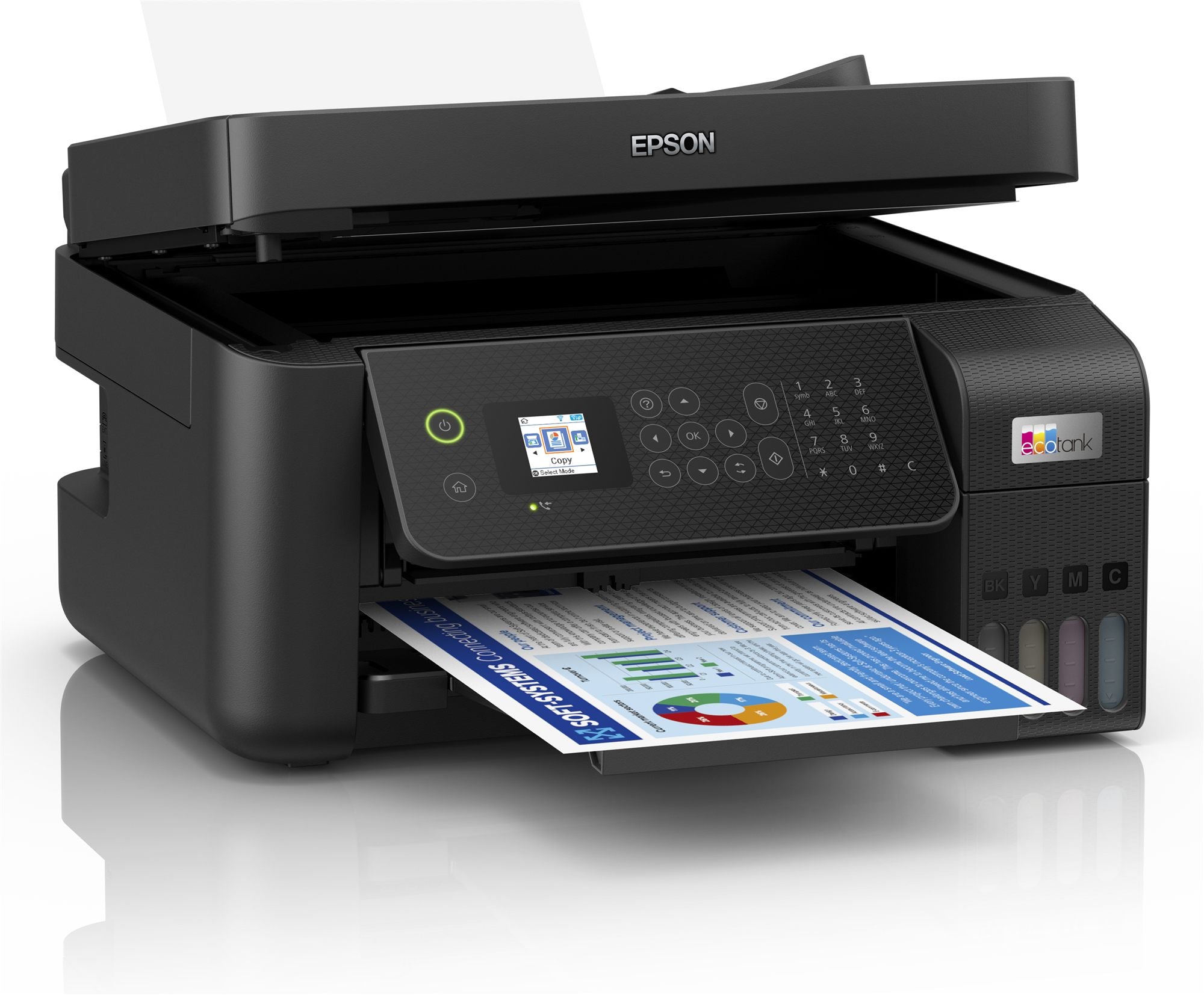 EPSON EcoTank ET-4800 MFP colour inkjet refillable A4 10ppm Print 100sheets USB LAN Wi-Fi Black