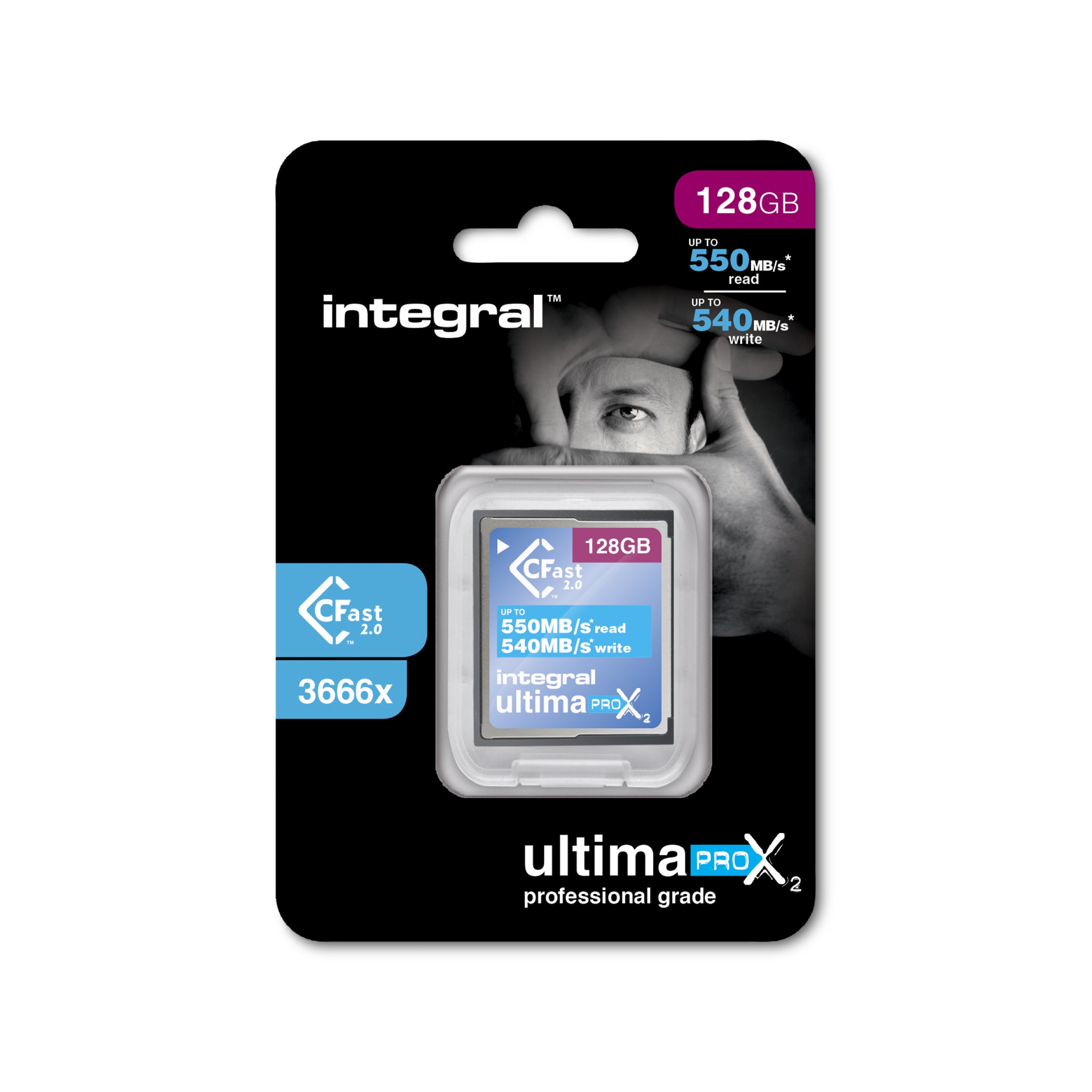 128GB CFAST R-550 W-540 MB/S