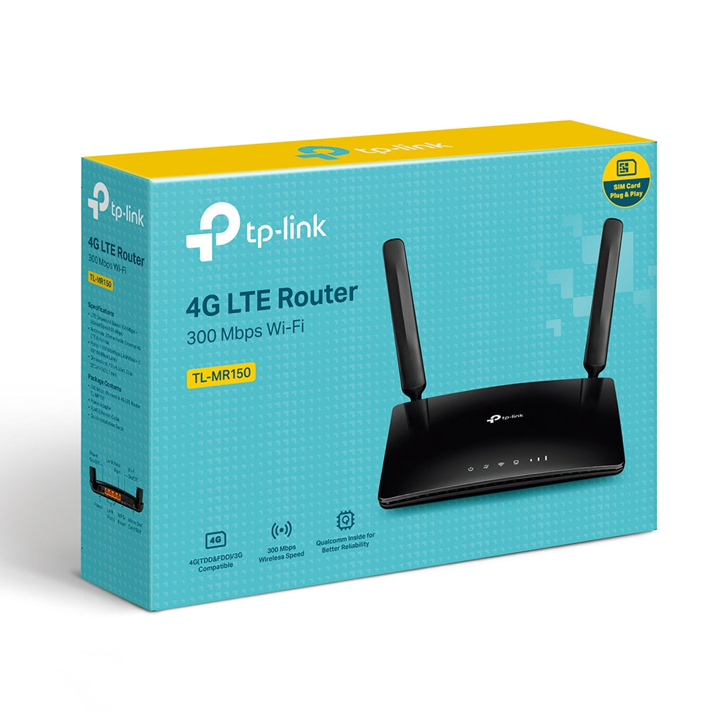 TP-LINK 300Mbps Wireless N 4G LTE Router build-in 150Mbps 4G LTE modem with 3x10/1