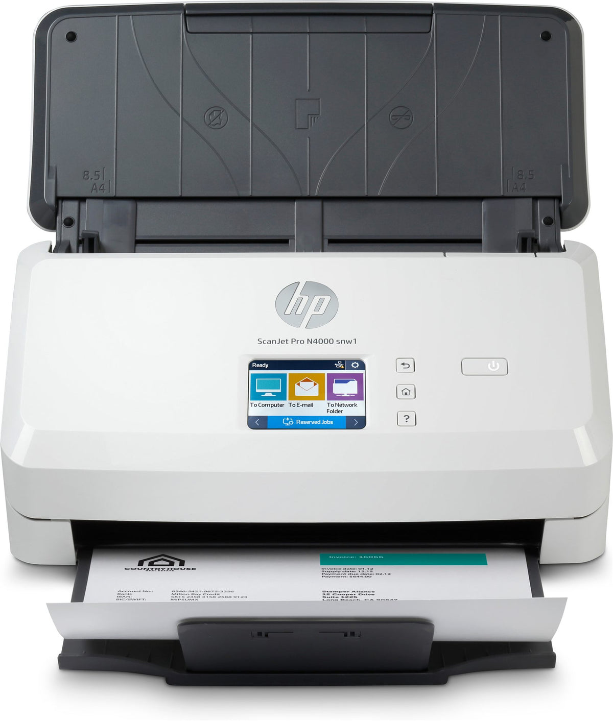 HP Scanjet Pro N4000 snw1 Sheet-feed Document scanner CMOS CIS Duplex 216x3100mm 600x600dpi 40ppm ADF 50sheets 4000scans LAN Wi-Fi