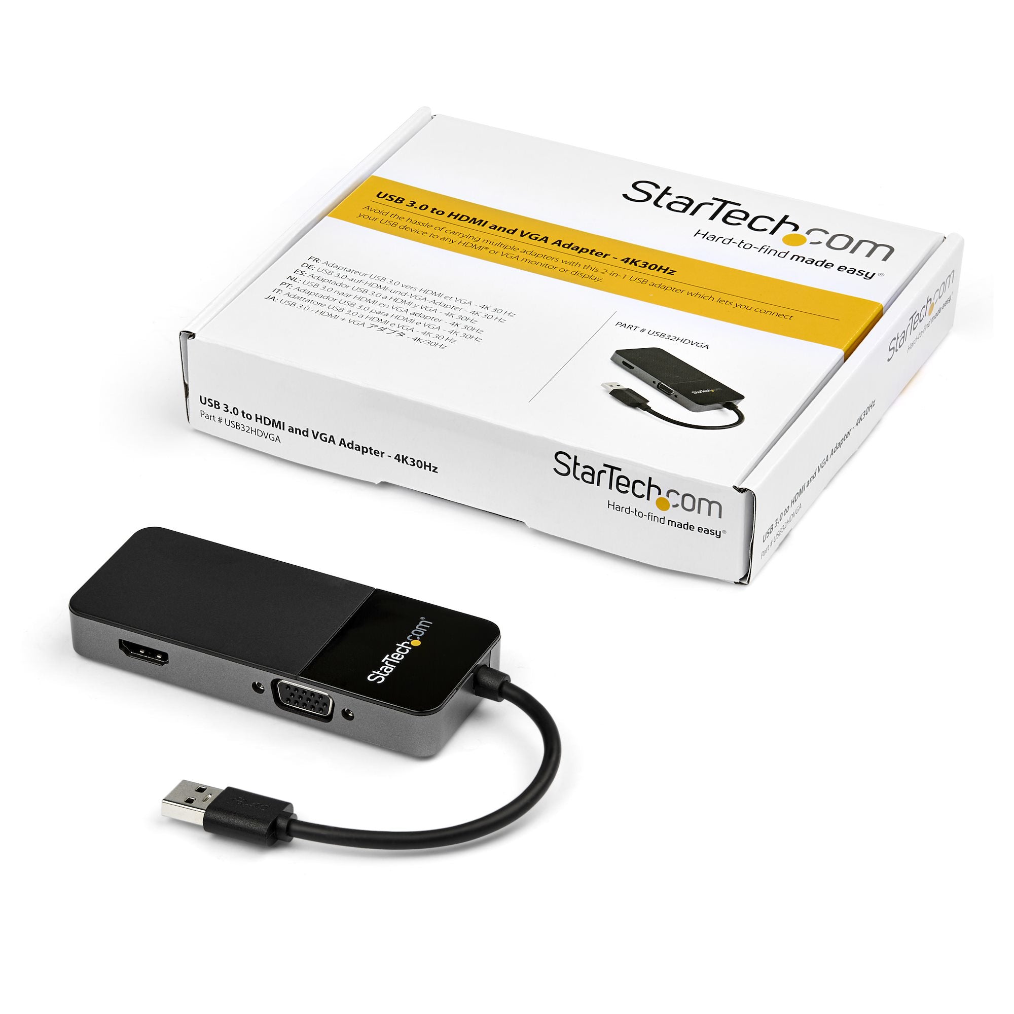 Adapter - USB 3.0 to HDMI VGA - 4K 30Hz