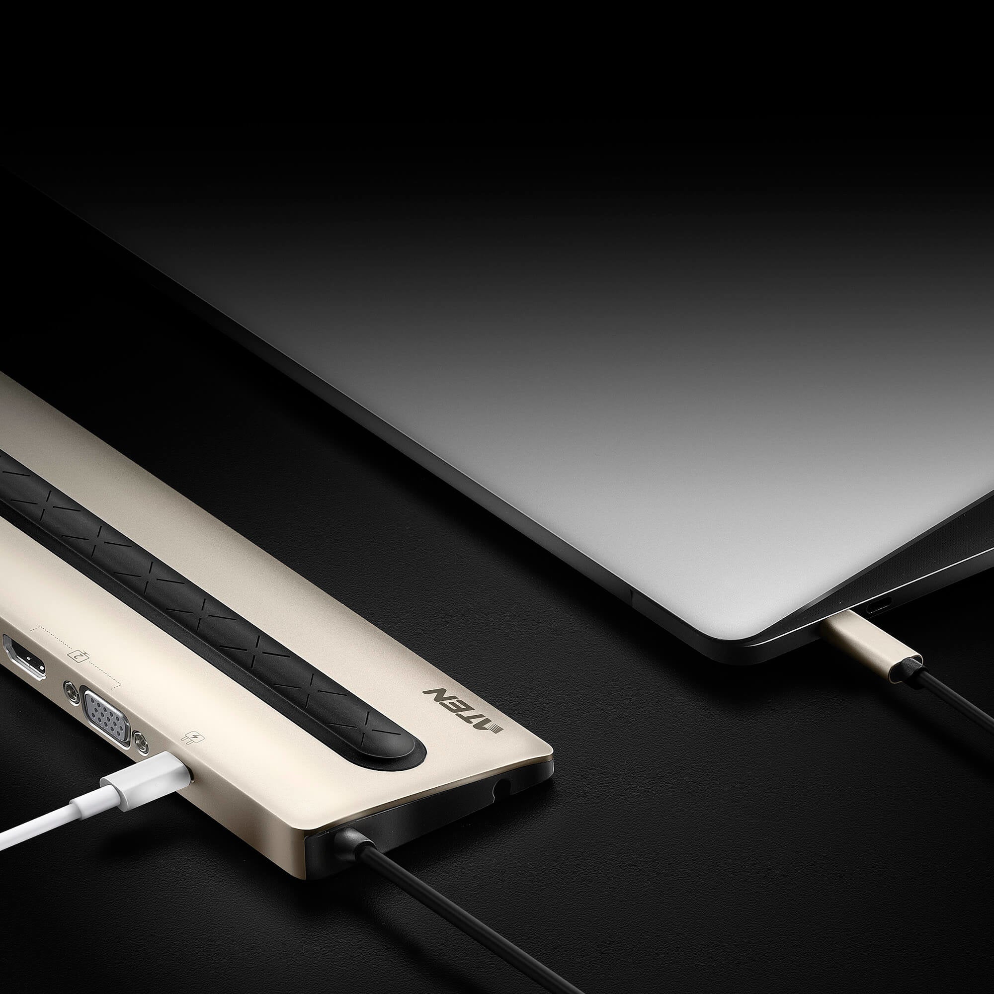 ATEN UH3237 Station multiports USB-C 13 en 1 Double affichage