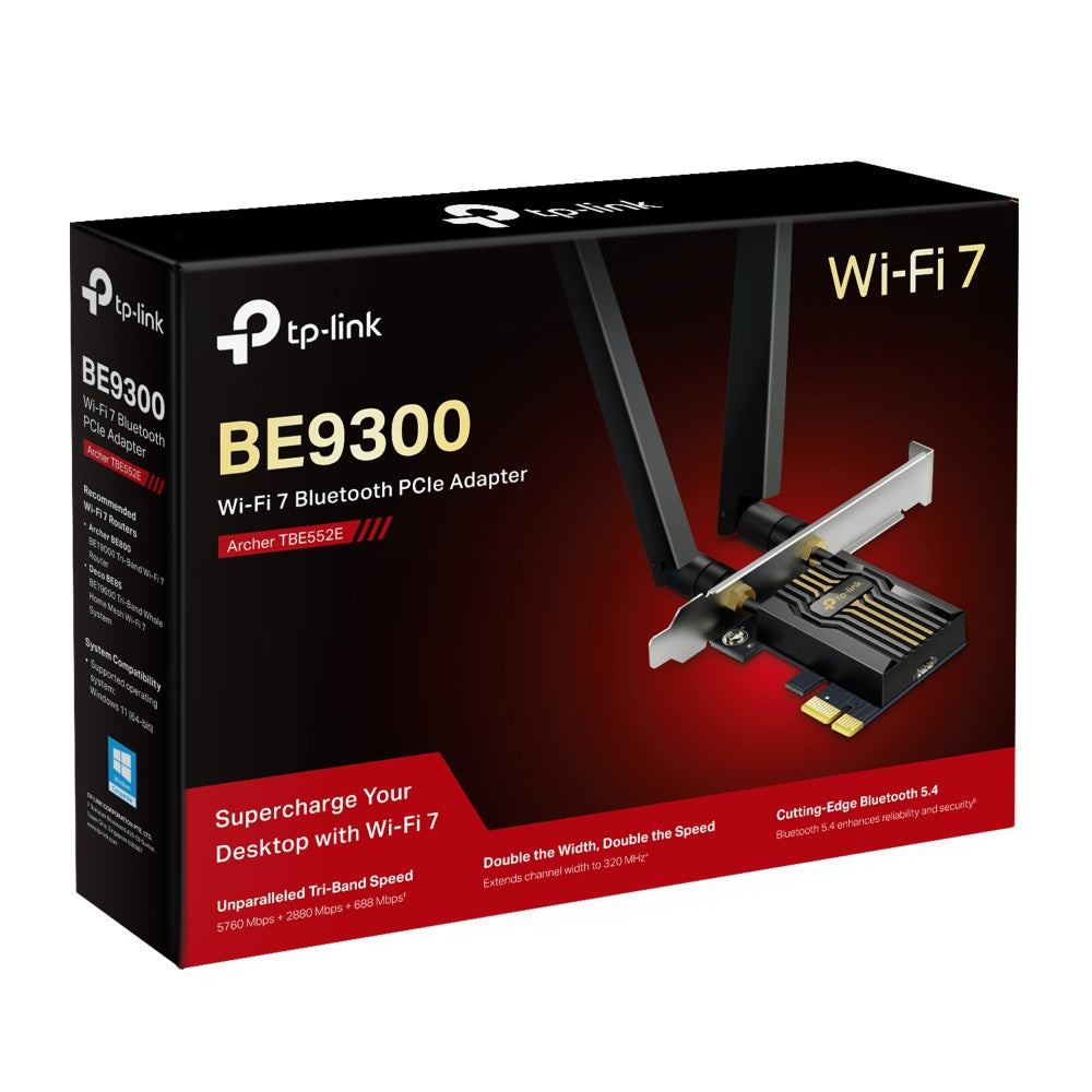 TP-LINK Adapter PCIe Bluetooth 5.4 WiFi 7 BE9300