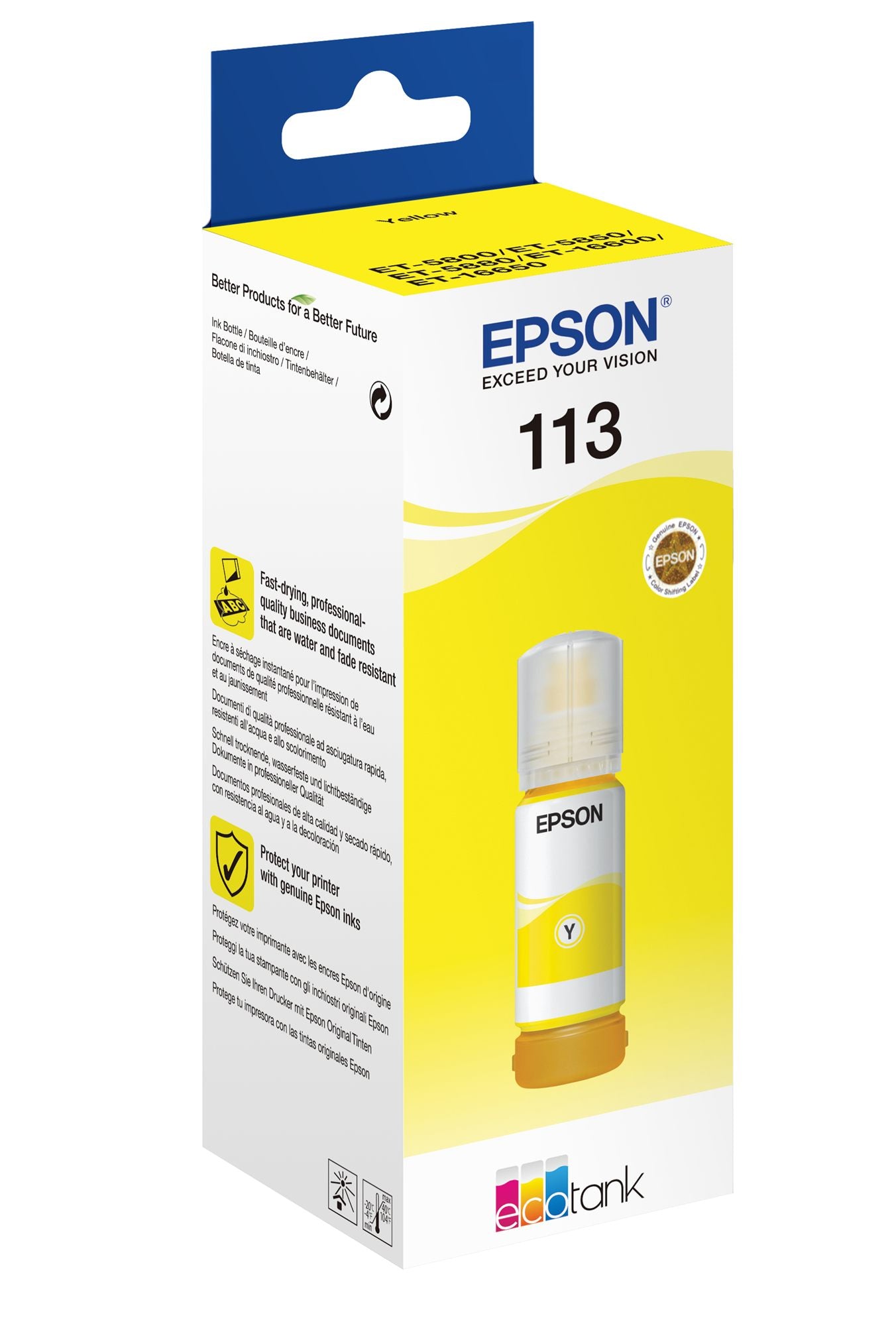 EPSON 6LB 113 EcoTank Pigment Yellow ink bottle